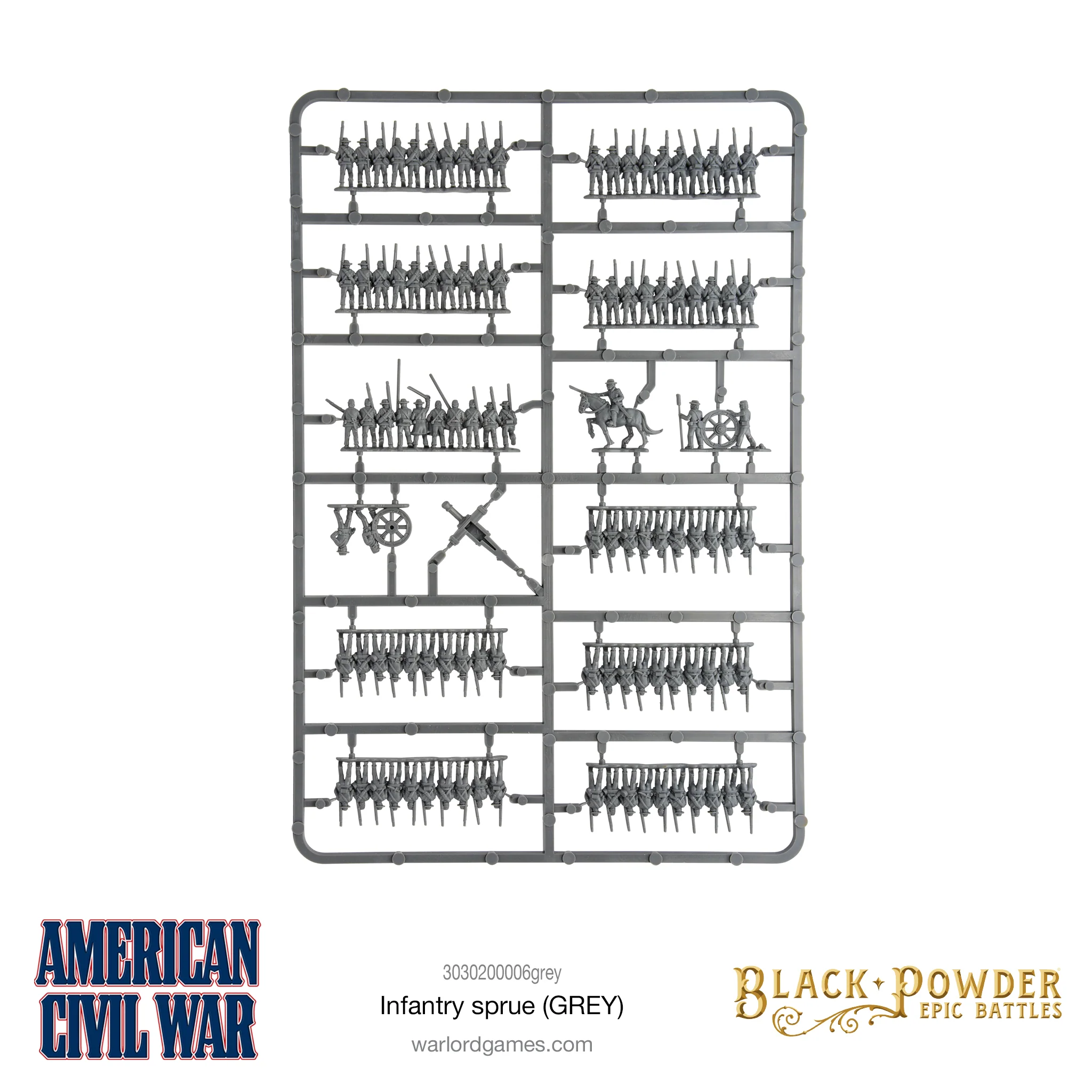 Epic Battles: American Civil War Infantry Frame (Grey) - Image 2