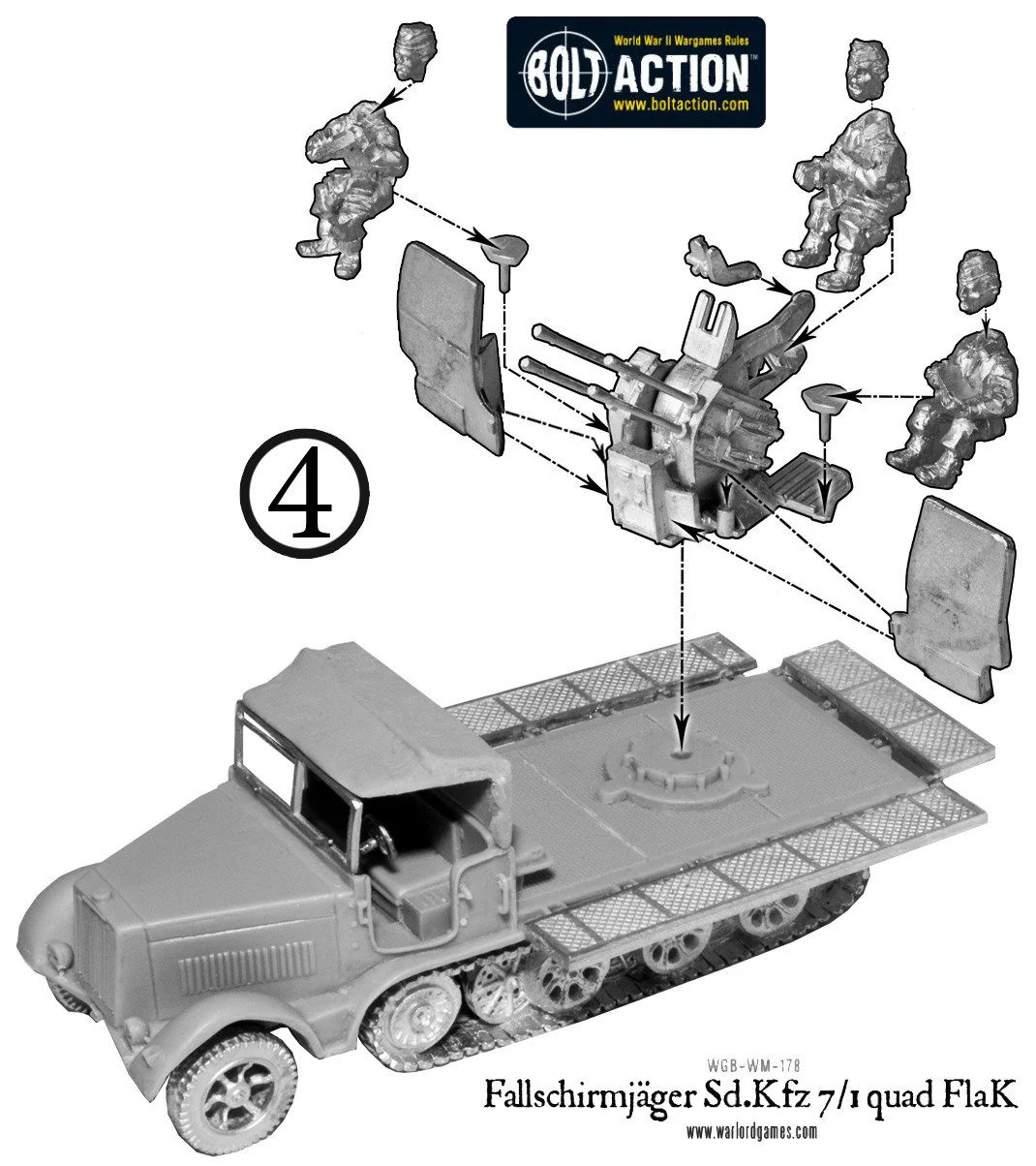 Fallschirmjager Sd.Kfz 7/1 quad FlaK - Image 10