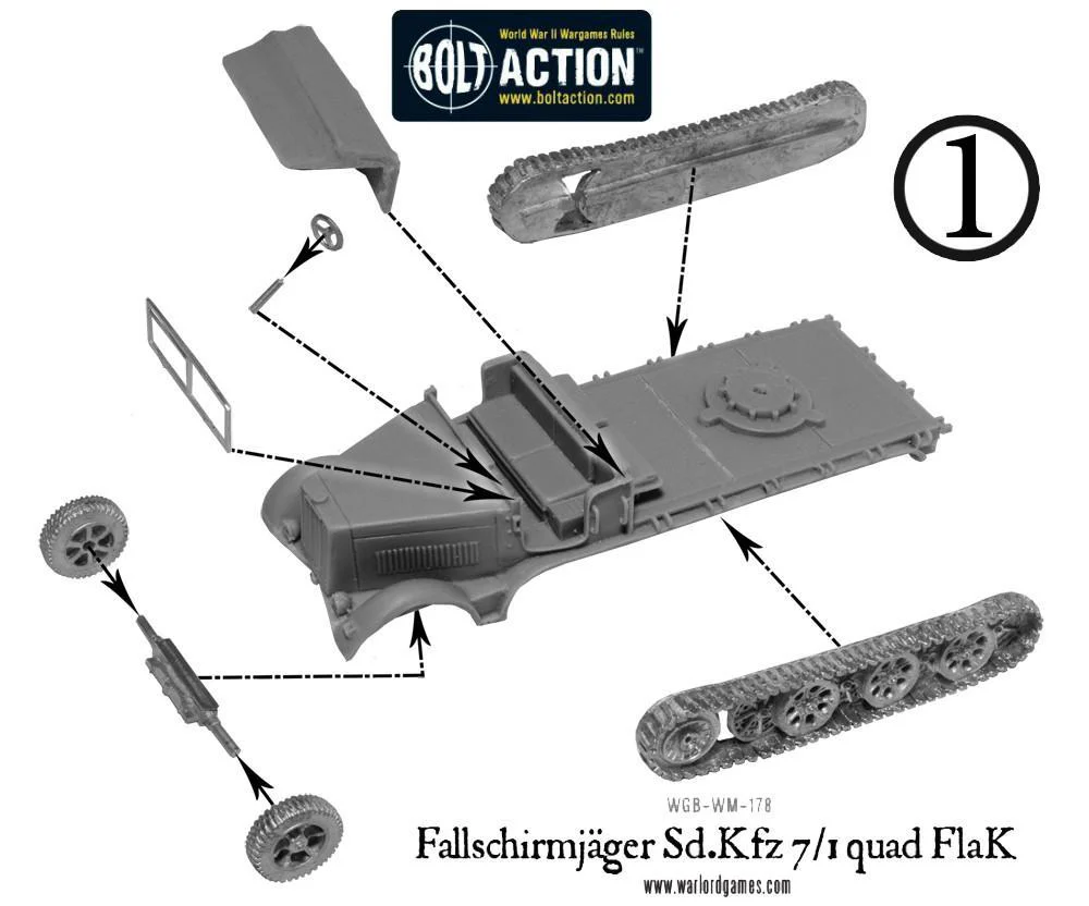 Fallschirmjager Sd.Kfz 7/1 quad FlaK - Image 7