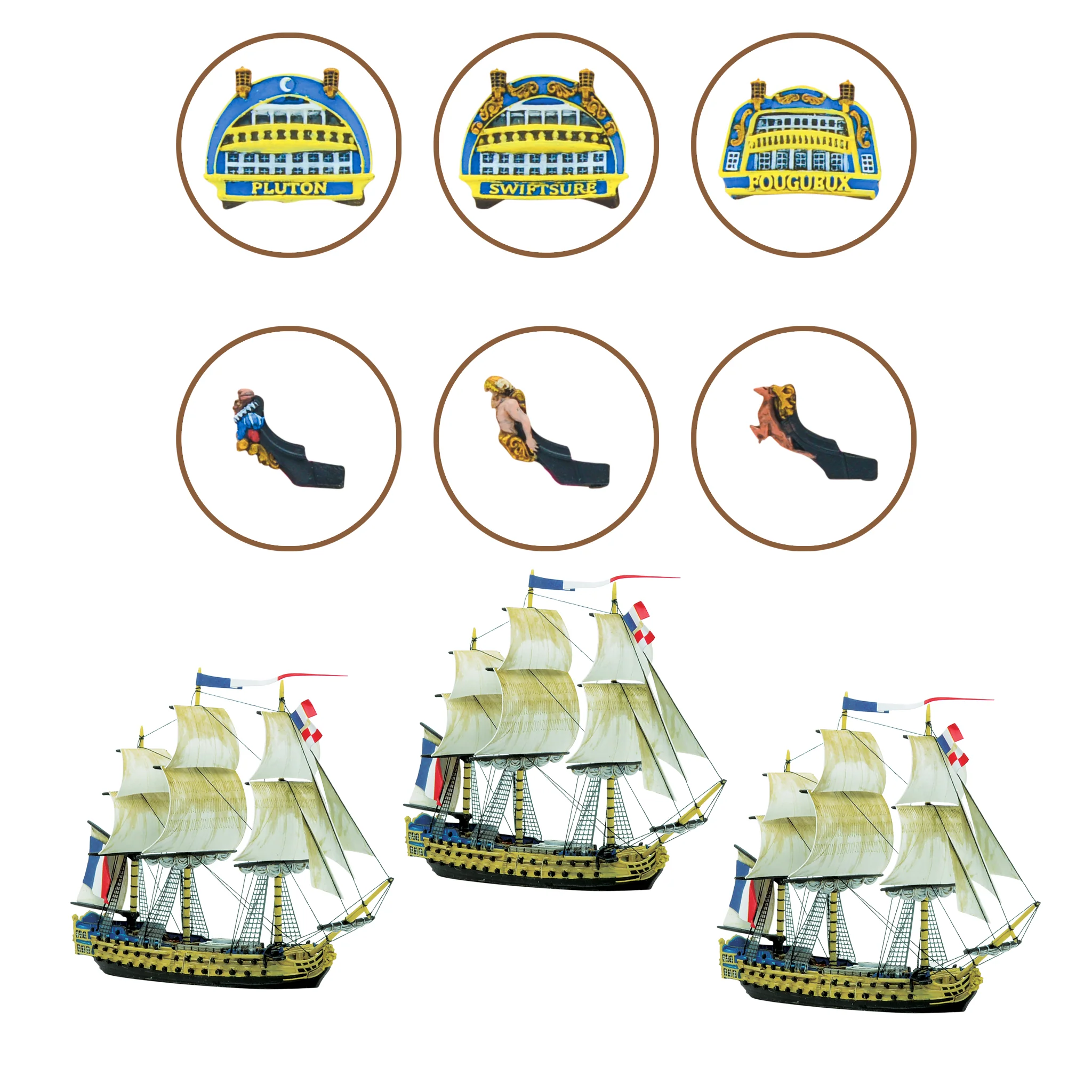 FRENCH 3rd Rates Named ships Pack 4 BUNDLE