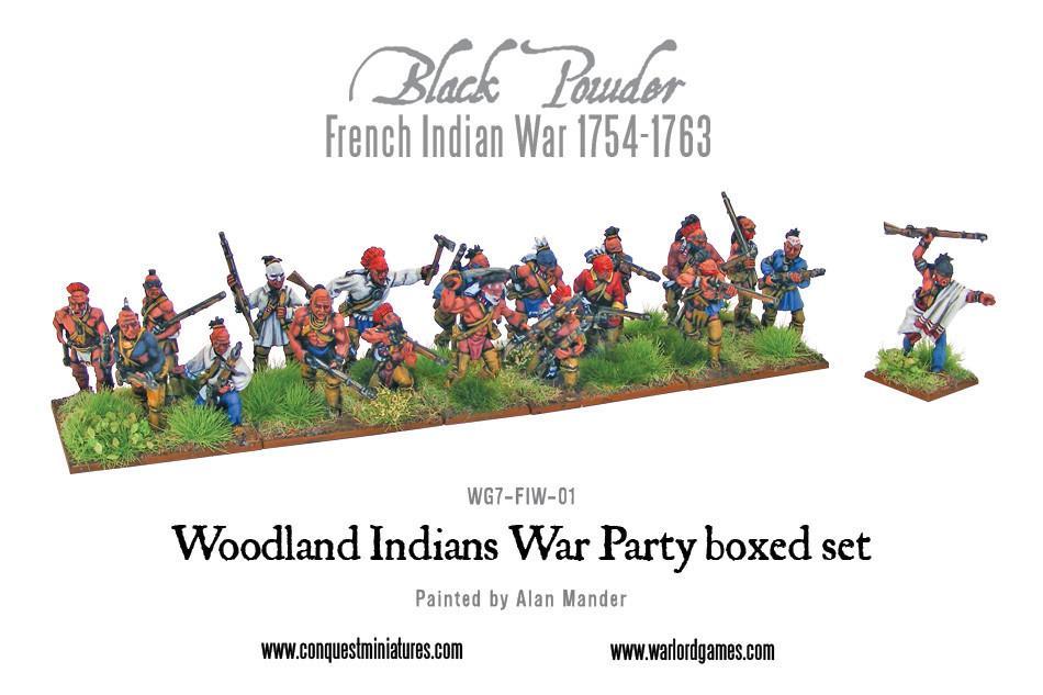 French Indian War 1754-1763: Woodland Indians War Party boxed set - Image 2