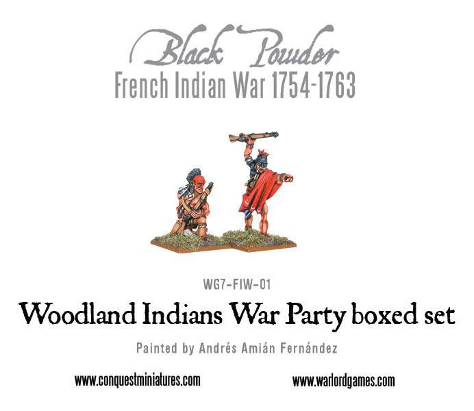 French Indian War 1754-1763: Woodland Indians War Party boxed set - Image 3
