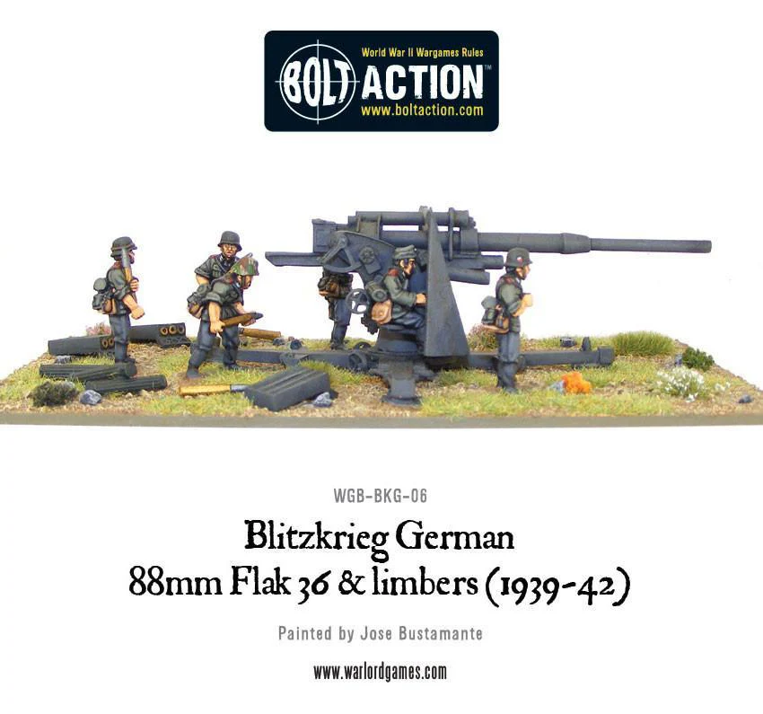 Blitzkrieg German 88mm Flak 36 & limbers (1939-42) - Image 6