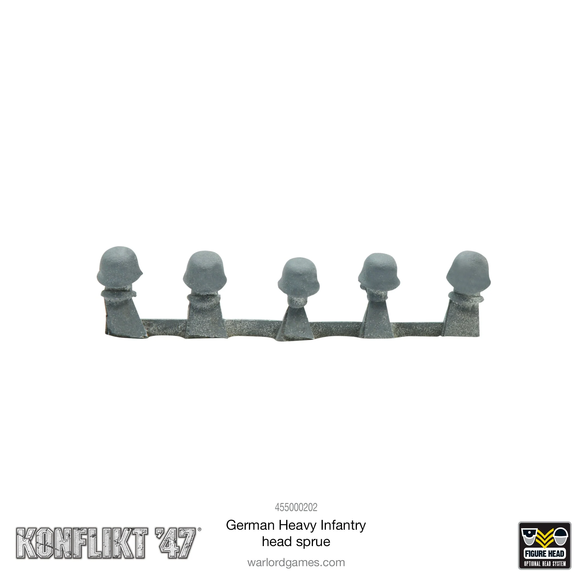 German Heavy Infantry head sprue - Image 2