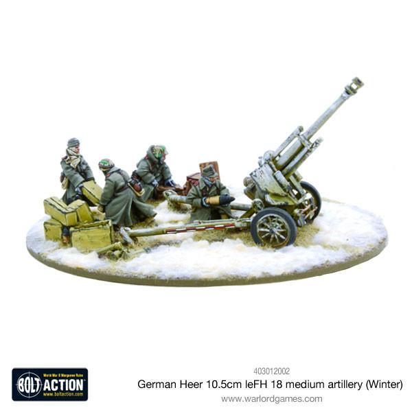 German Heer 10.5cm leFH 18 medium artillery (Winter) - Image 5