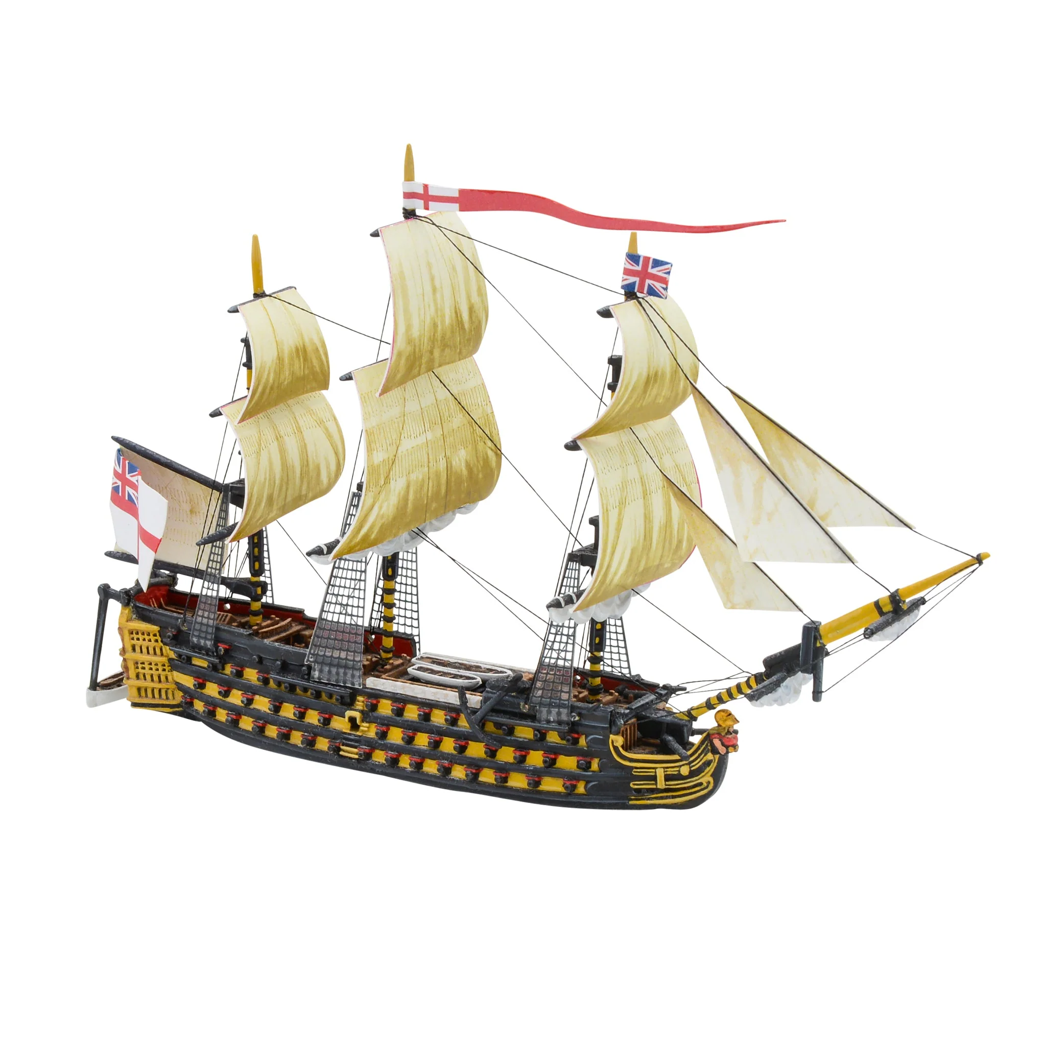 HMS Britannia (Royal Navy 1st Rate) - Ship with Figure Head & Back Plate Bundle - Image 2