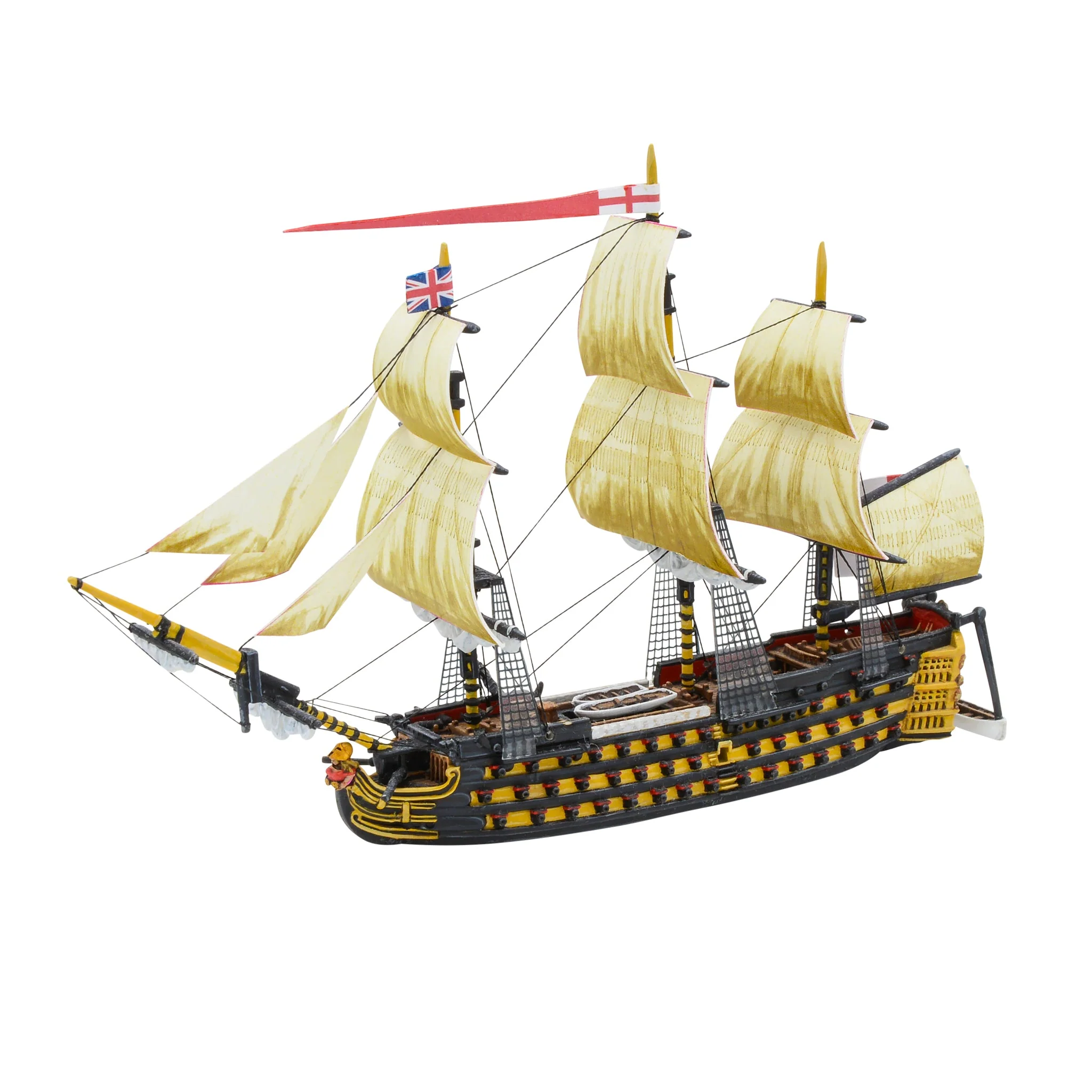 HMS Britannia (Royal Navy 1st Rate) - Ship with Figure Head & Back Plate Bundle - Image 3