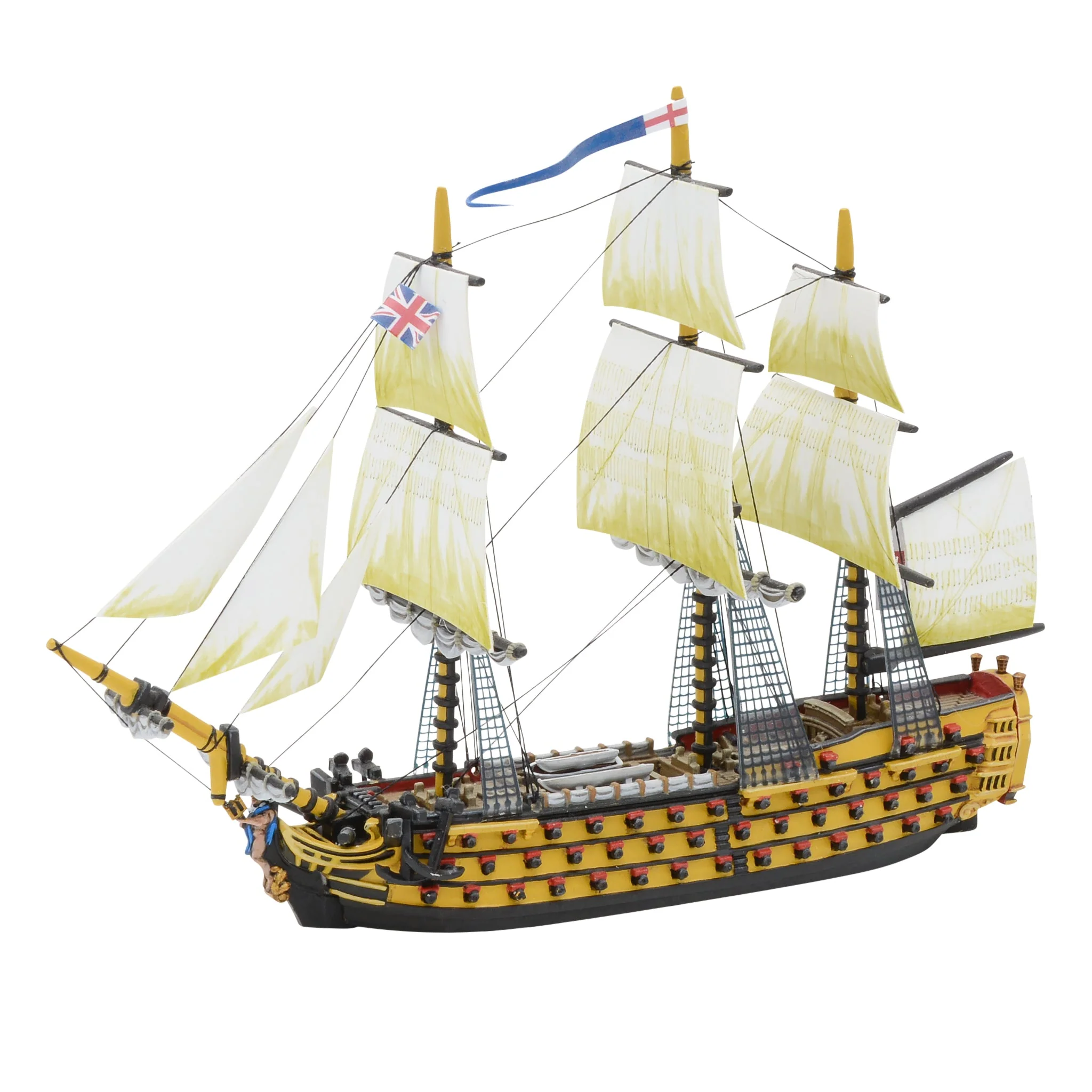 HMS Neptune (Royal Navy 2nd Rate) - Ship with Figure Head & Back Plate Bundle - Image 2