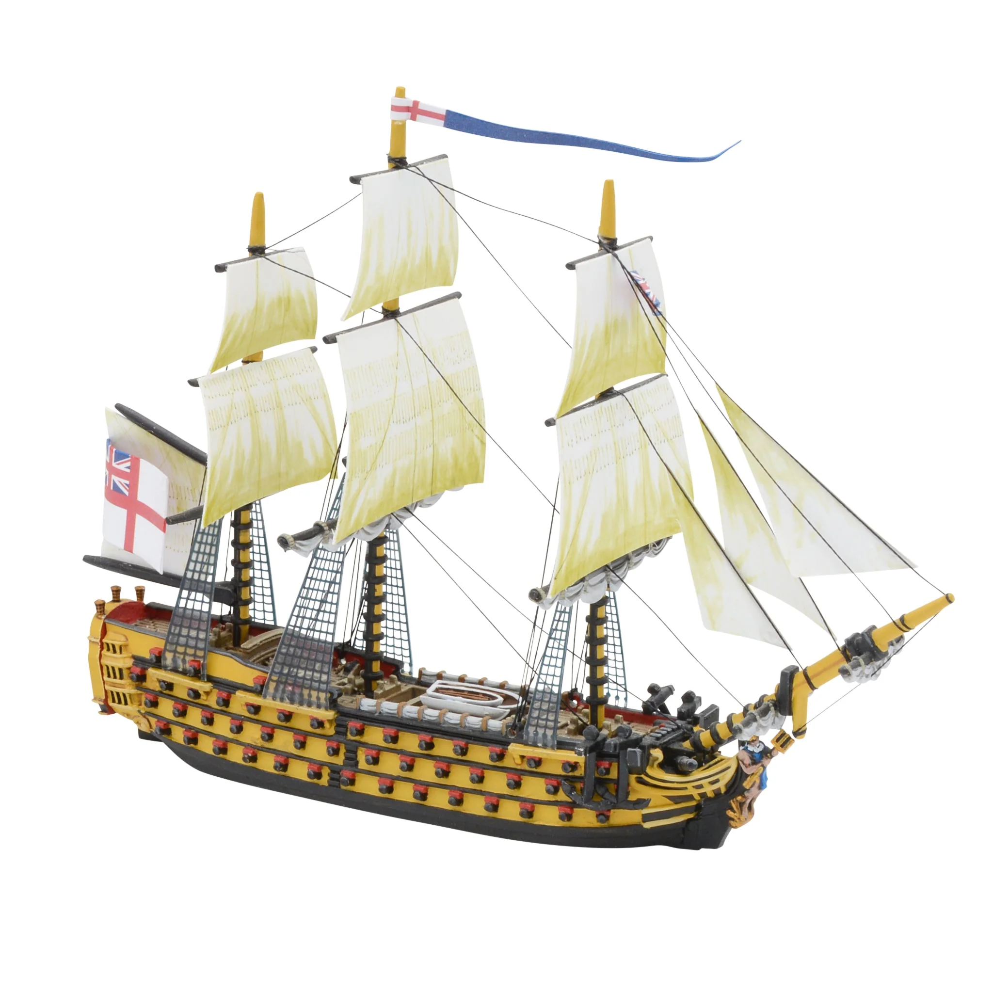 HMS Neptune (Royal Navy 2nd Rate) - Ship with Figure Head & Back Plate Bundle - Image 3