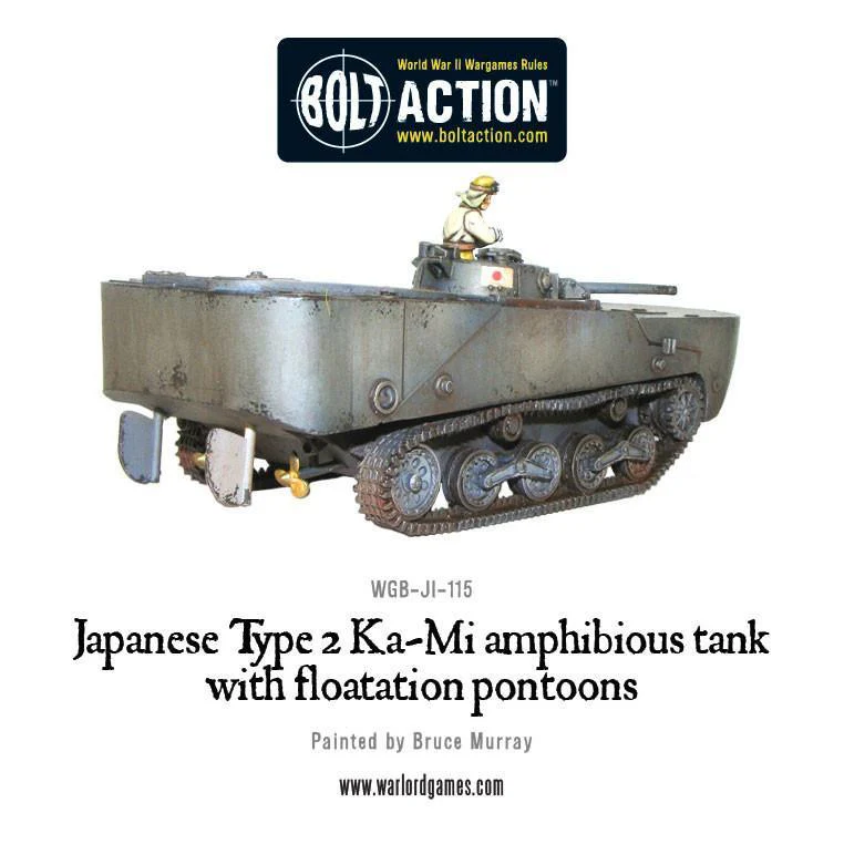 Japanese Type 2 Ka-Mi amphibious tank with floatation pontoons - Image 3