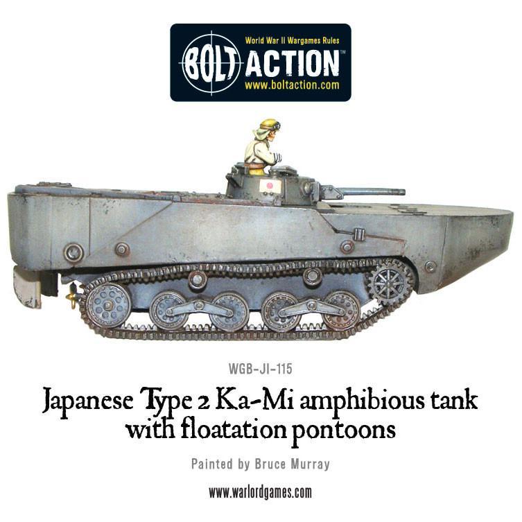 Japanese Type 2 Ka-Mi amphibious tank with floatation pontoons - Image 5