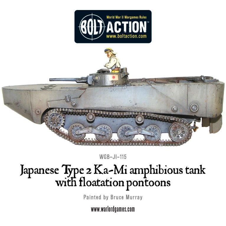 Japanese Type 2 Ka-Mi amphibious tank with floatation pontoons - Image 6