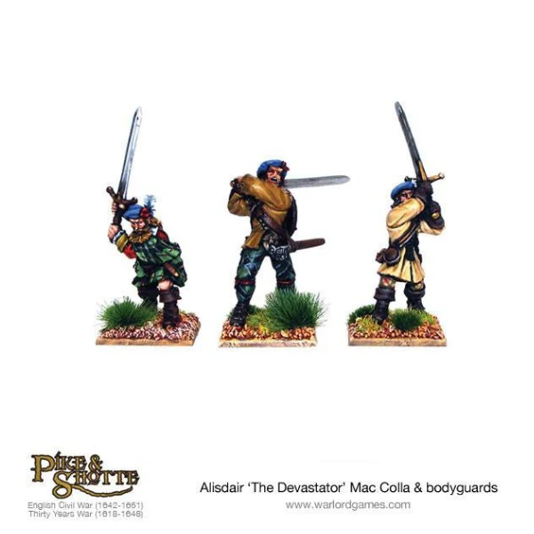 Mac Colla "The Devastator", with bodyguards and Highlander Hero - Image 2