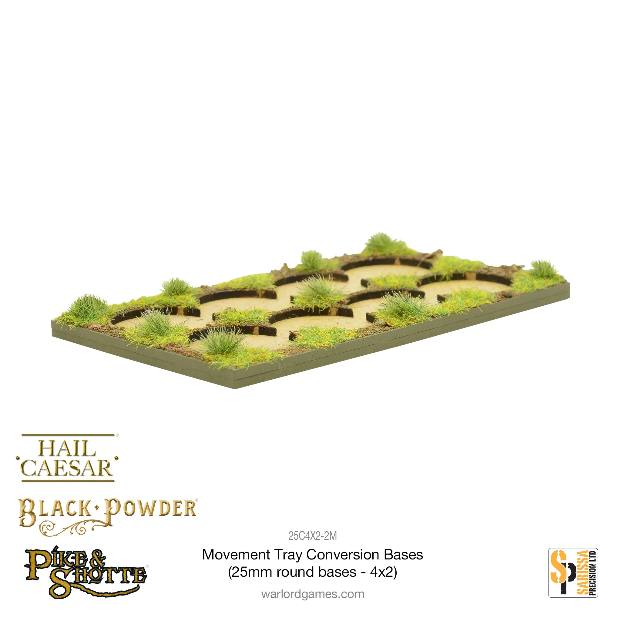 Movement Tray Conversion Bases (25mm round bases - 4x2) - Image 3