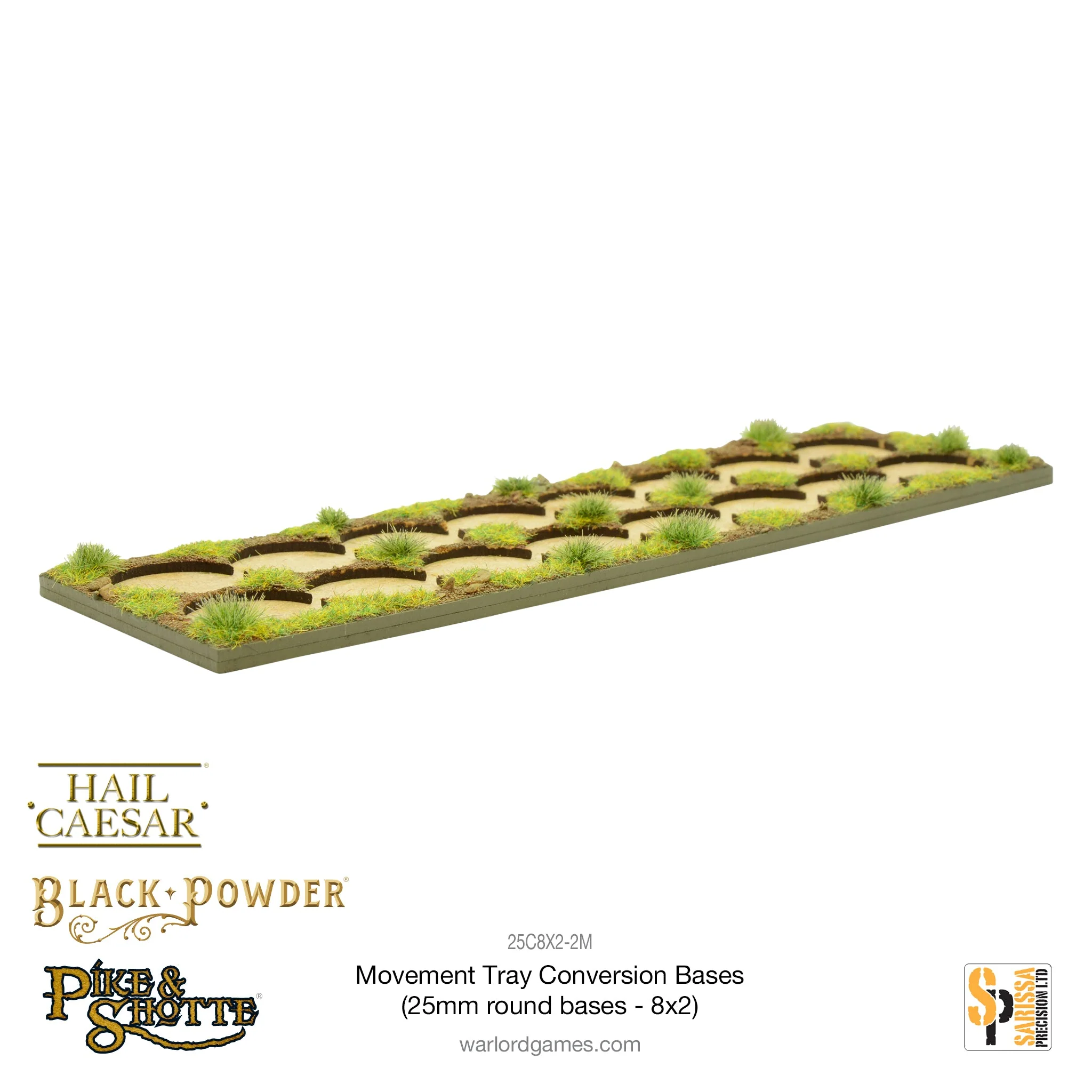 Movement Tray Conversion Bases (25mm round bases - 8x2) - Image 2