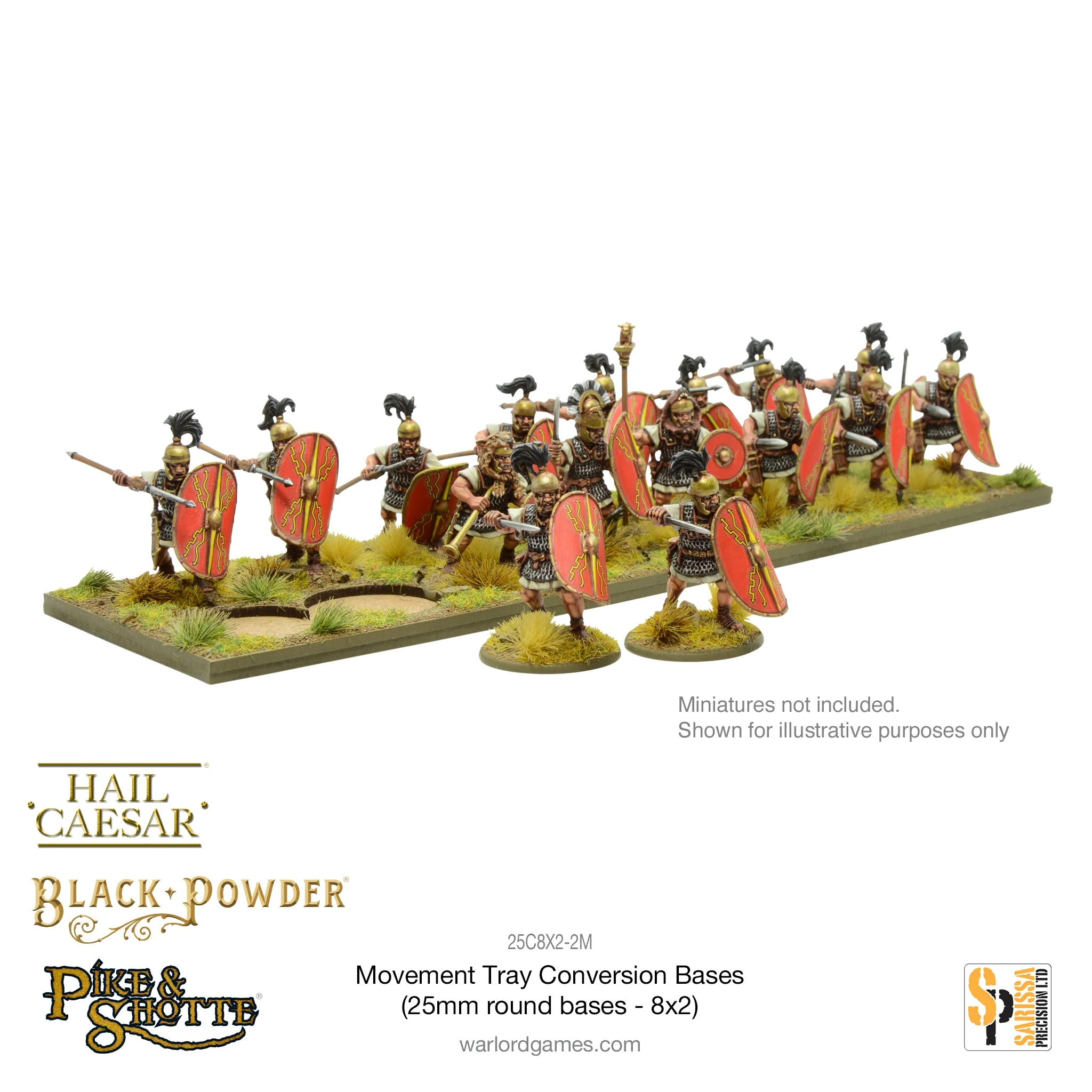 Movement Tray Conversion Bases (25mm round bases - 8x2) - Image 4