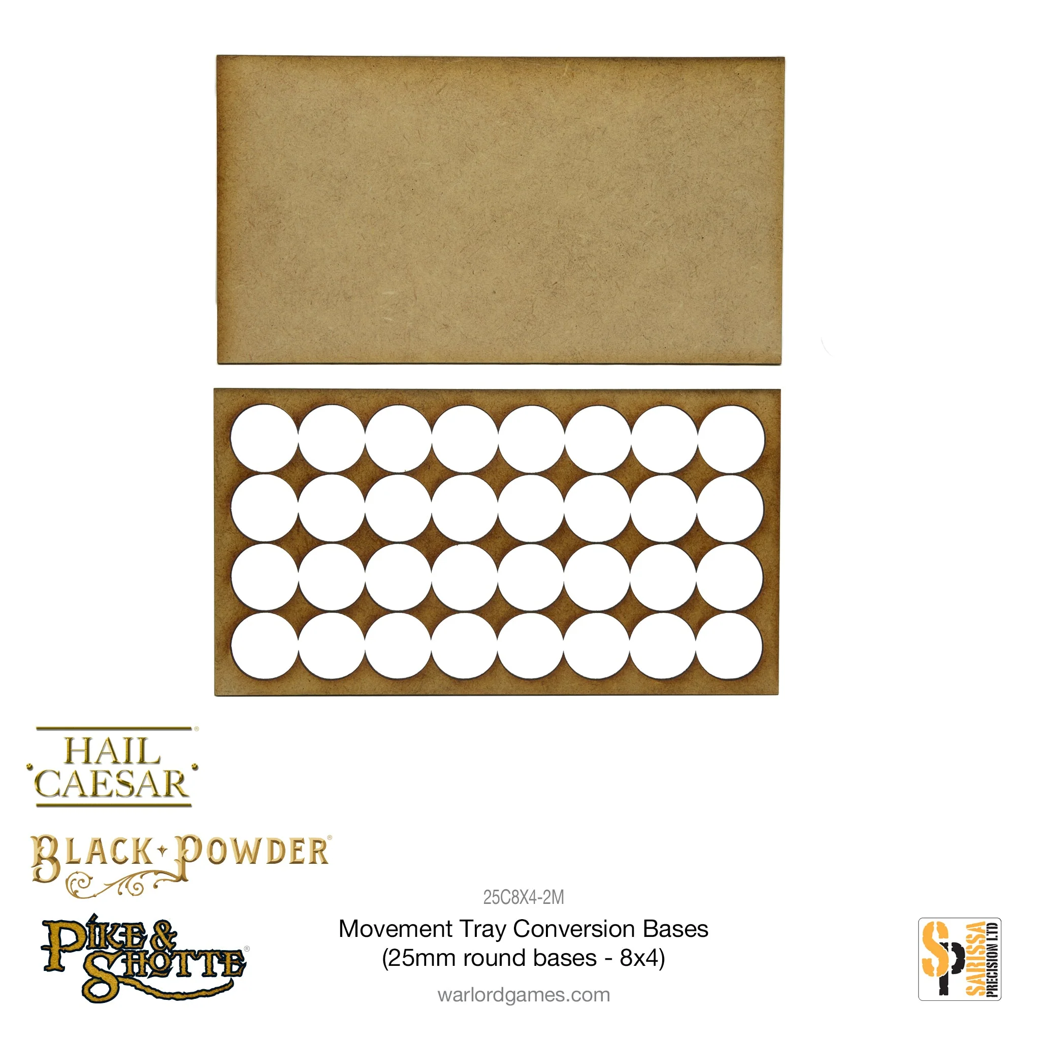 Movement Tray Conversion Bases (25mm round bases - 8x4) - Image 2