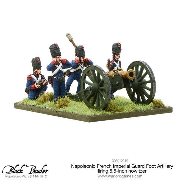 Napoleonic French Imperial Guard Foot Artillery firing howitzer - Image 4