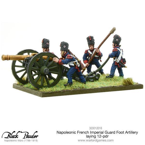 Napoleonic French Imperial Guard Foot Artillery laying 12-pdr - Image 2