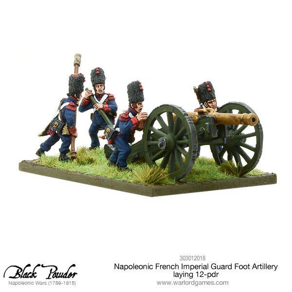 Napoleonic French Imperial Guard Foot Artillery laying 12-pdr - Image 4