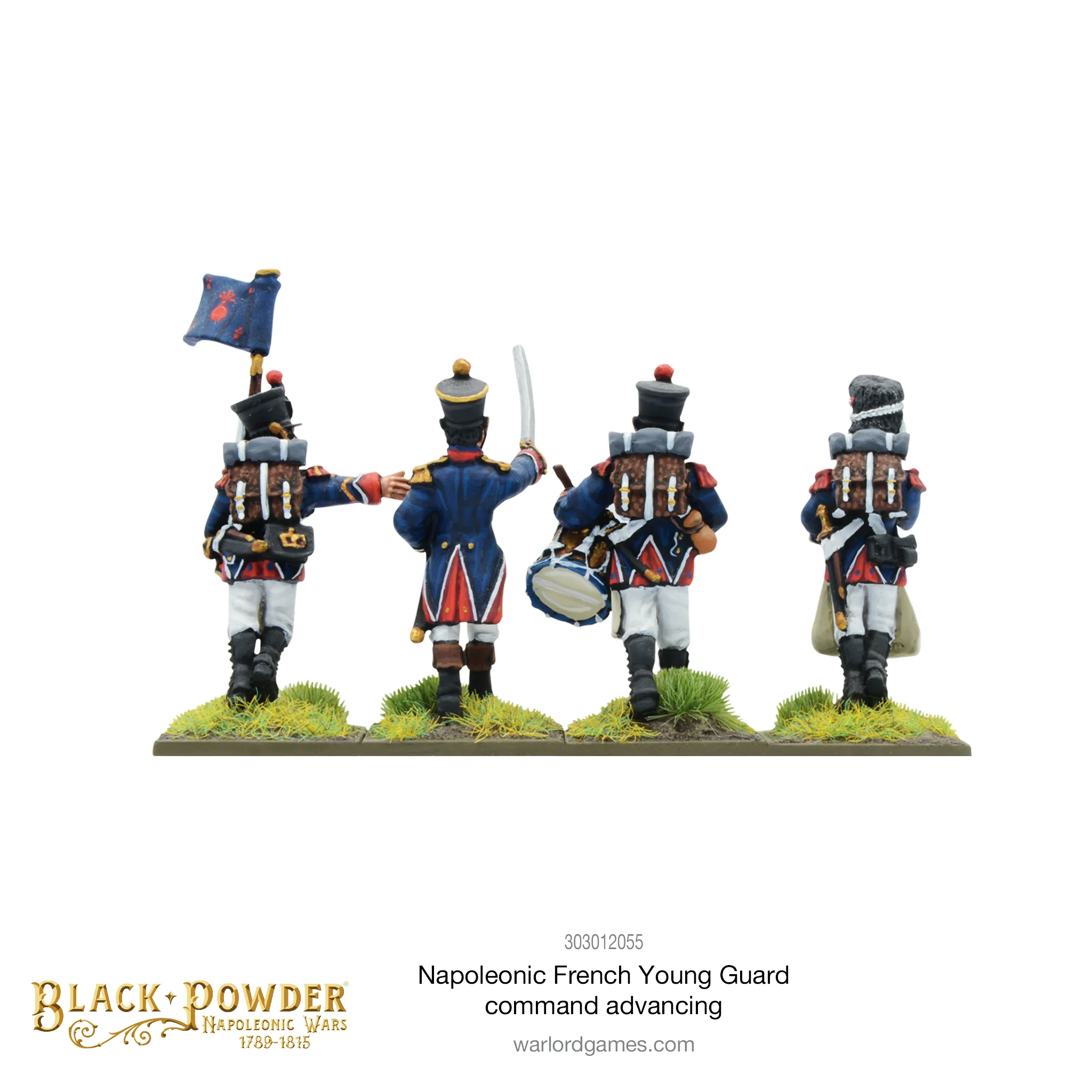 Napoleonic French Young Guard Command advancing - Image 2