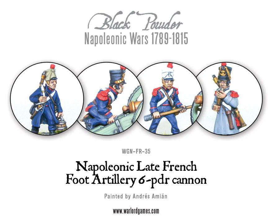 Napoleonic Late French Foot Artillery 6-pdr cannon - Image 7