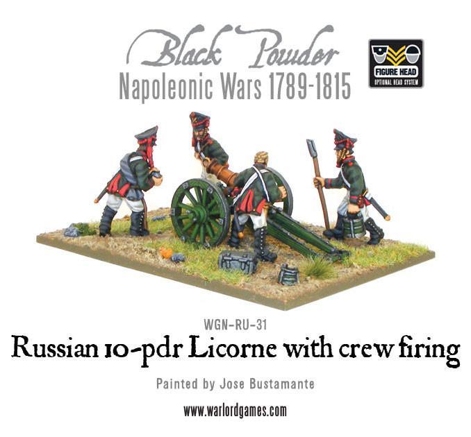 Napoleonic Russian 10-pdr Licorne howitzer 1809-1815 with crew firing - Image 3
