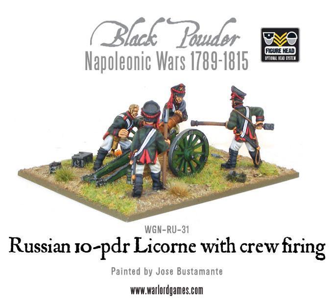 Napoleonic Russian 10-pdr Licorne howitzer 1809-1815 with crew firing - Image 4