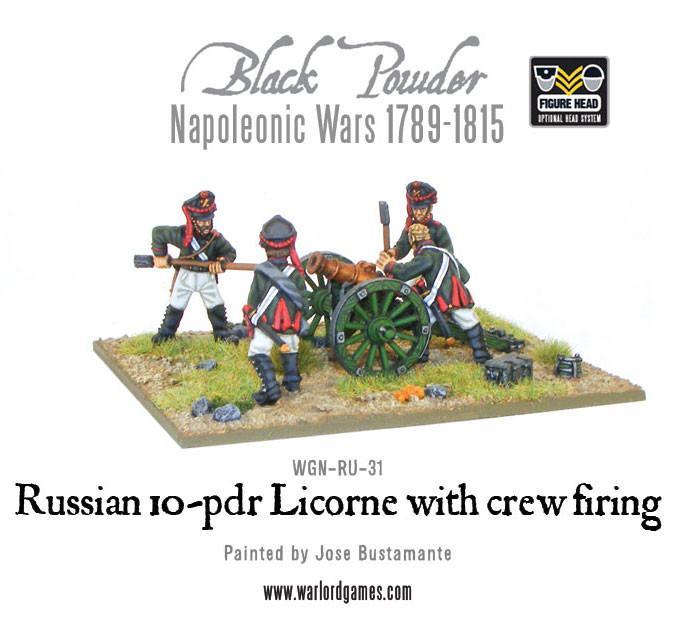 Napoleonic Russian 10-pdr Licorne howitzer 1809-1815 with crew firing - Image 5