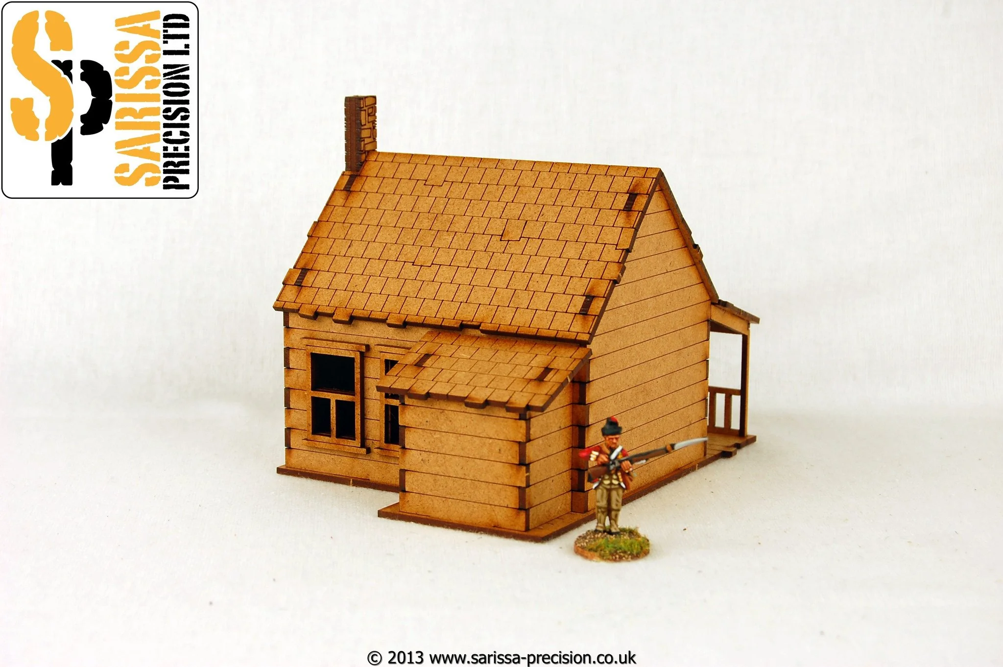 North American House with Porch - Stone Chimney 1 - Image 2