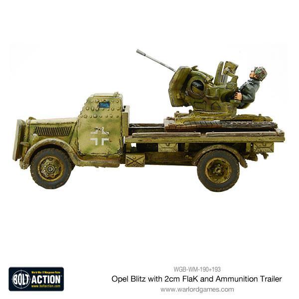 Opel Blitz with 2cm FlaK & Ammunition Trailer - Image 3