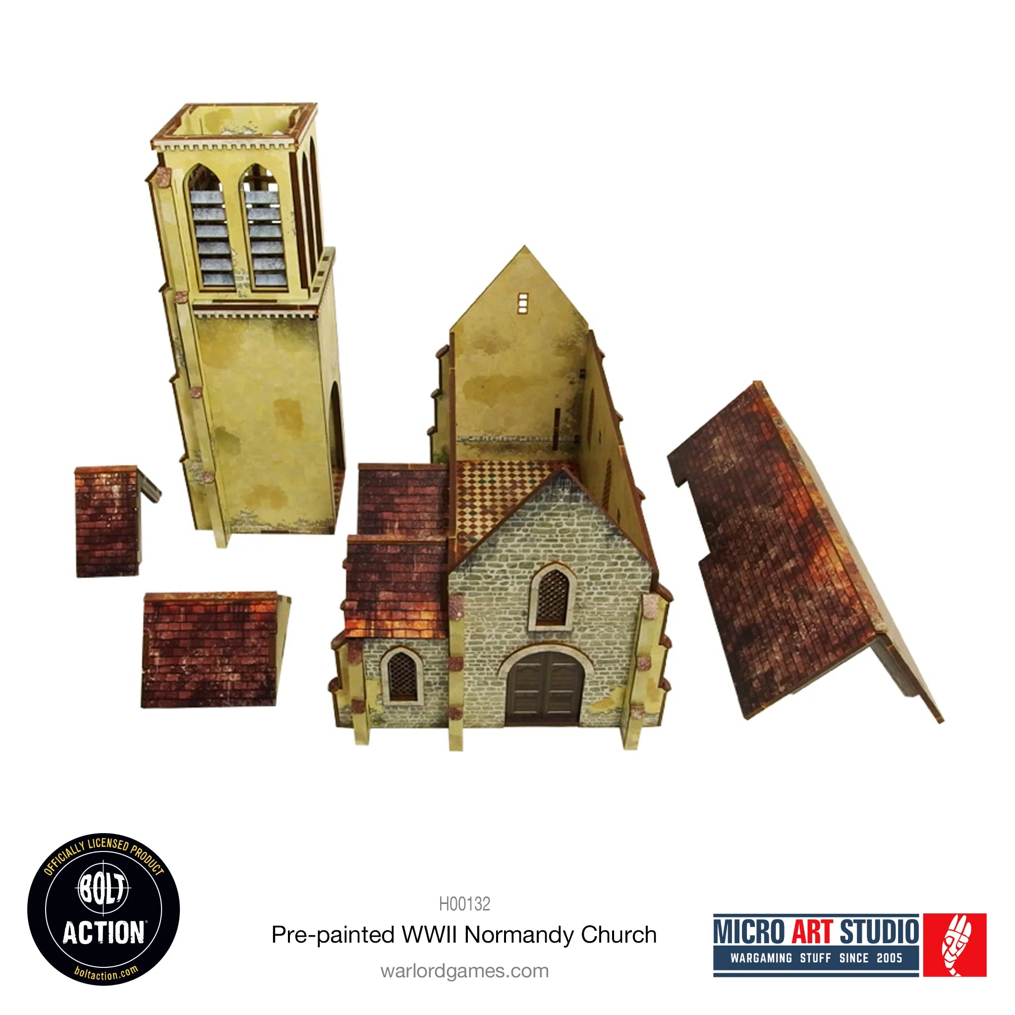 Pre-painted WW2 Normandy Church - Image 11