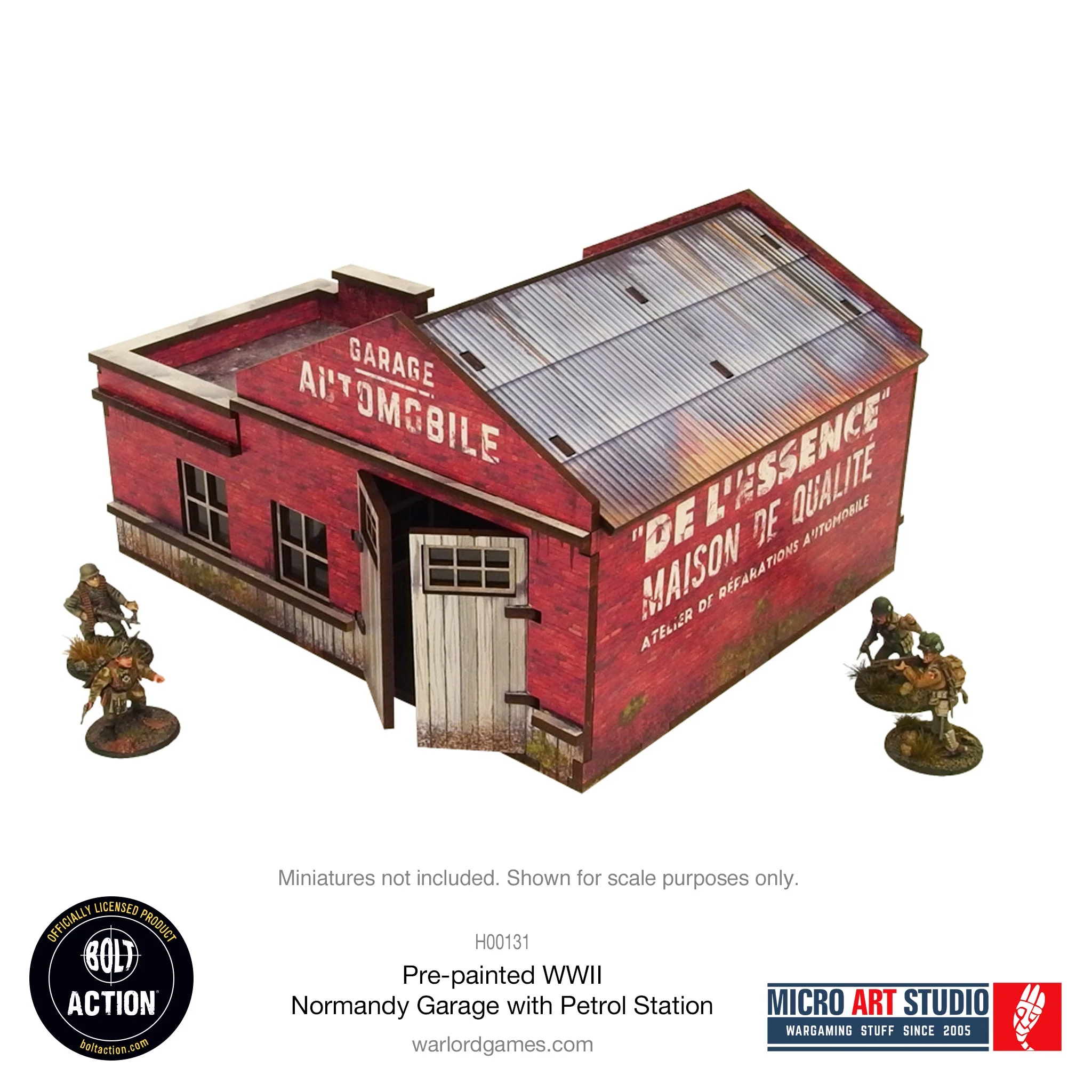 Pre-painted WW2 Normandy Garage with Petrol Station - Image 2