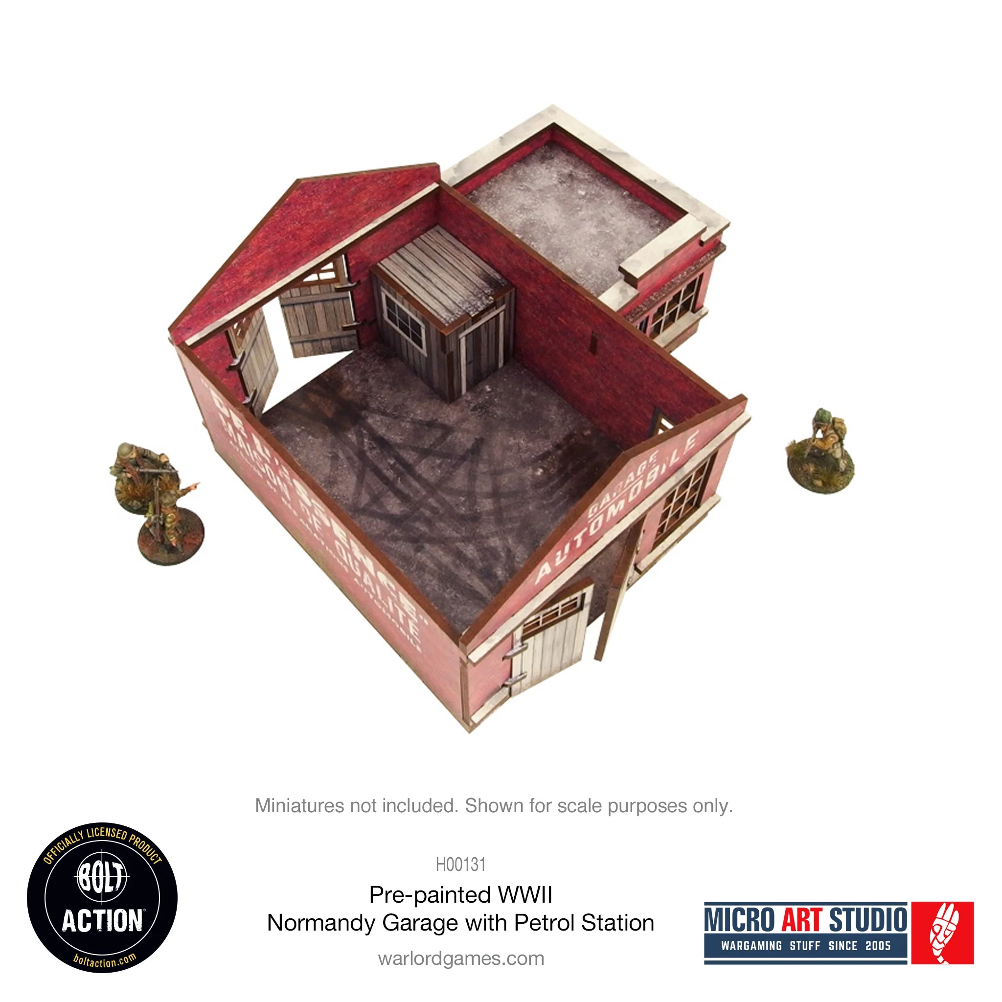 Pre-painted WW2 Normandy Garage with Petrol Station - Image 4