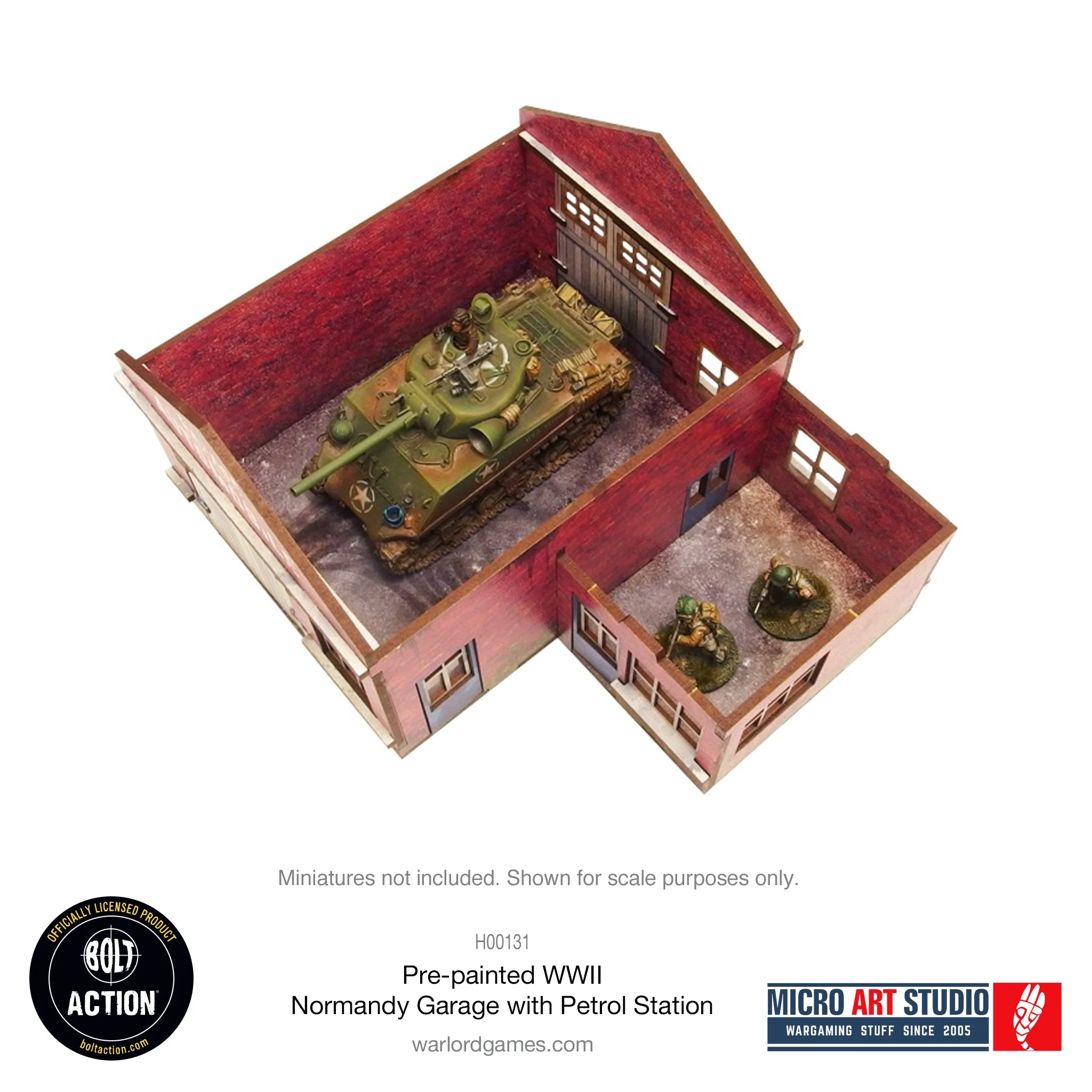 Pre-painted WW2 Normandy Garage with Petrol Station - Image 8