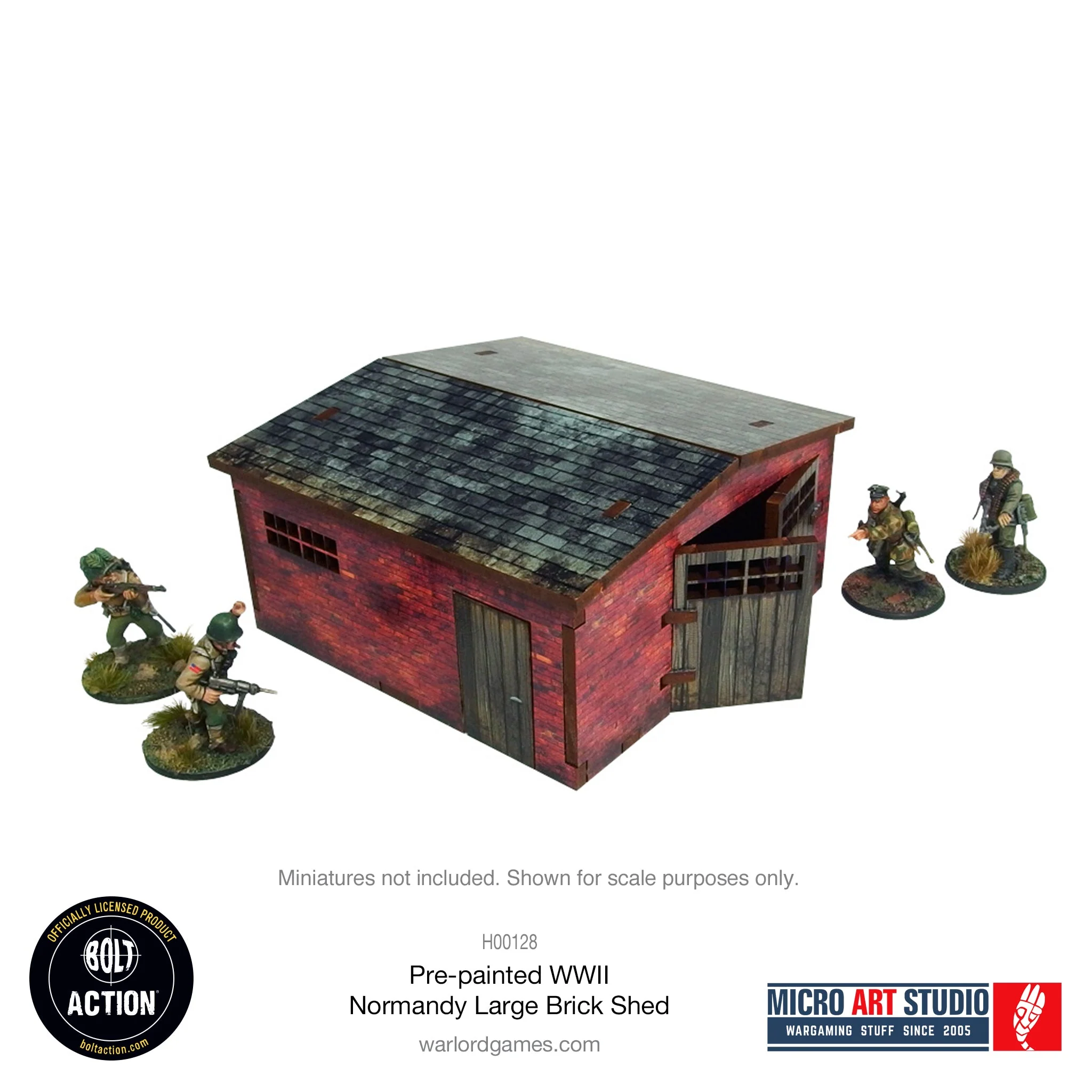 Pre-painted WW2 Normandy Large Brick Shed - Image 2