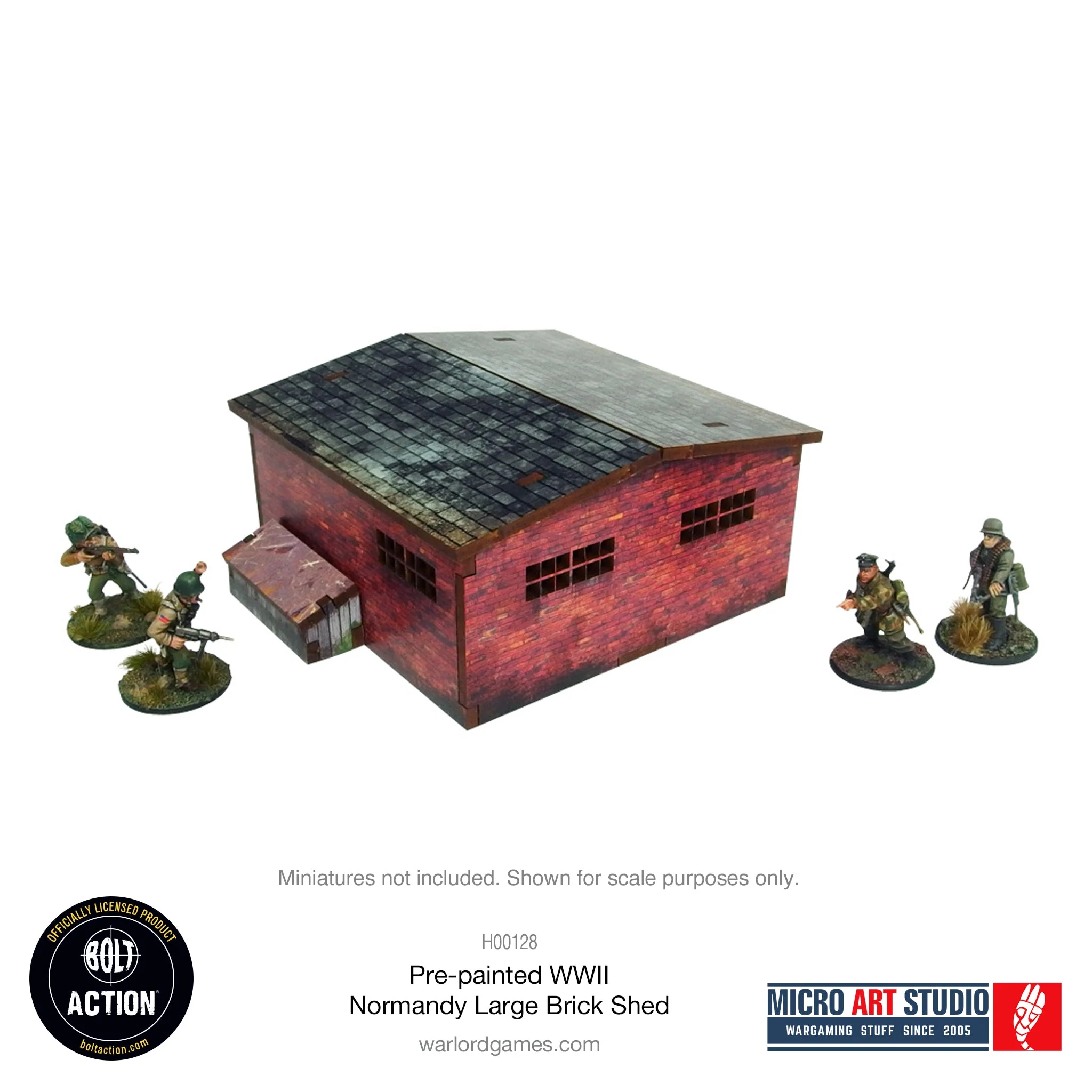 Pre-painted WW2 Normandy Large Brick Shed - Image 3