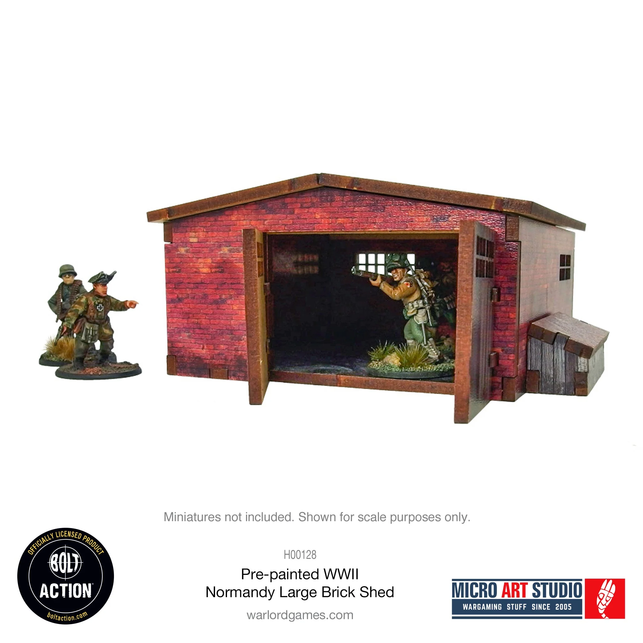 Pre-painted WW2 Normandy Large Brick Shed - Image 4