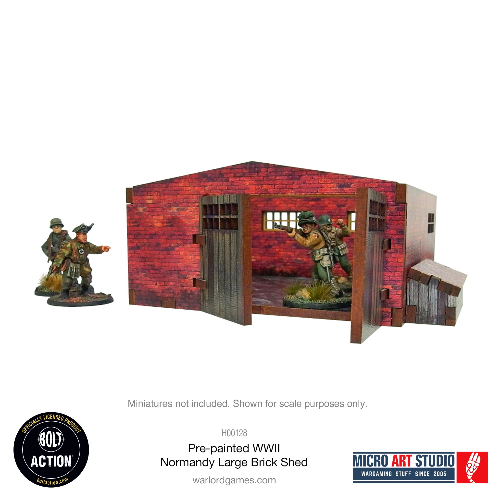 Pre-painted WW2 Normandy Large Brick Shed - Image 5