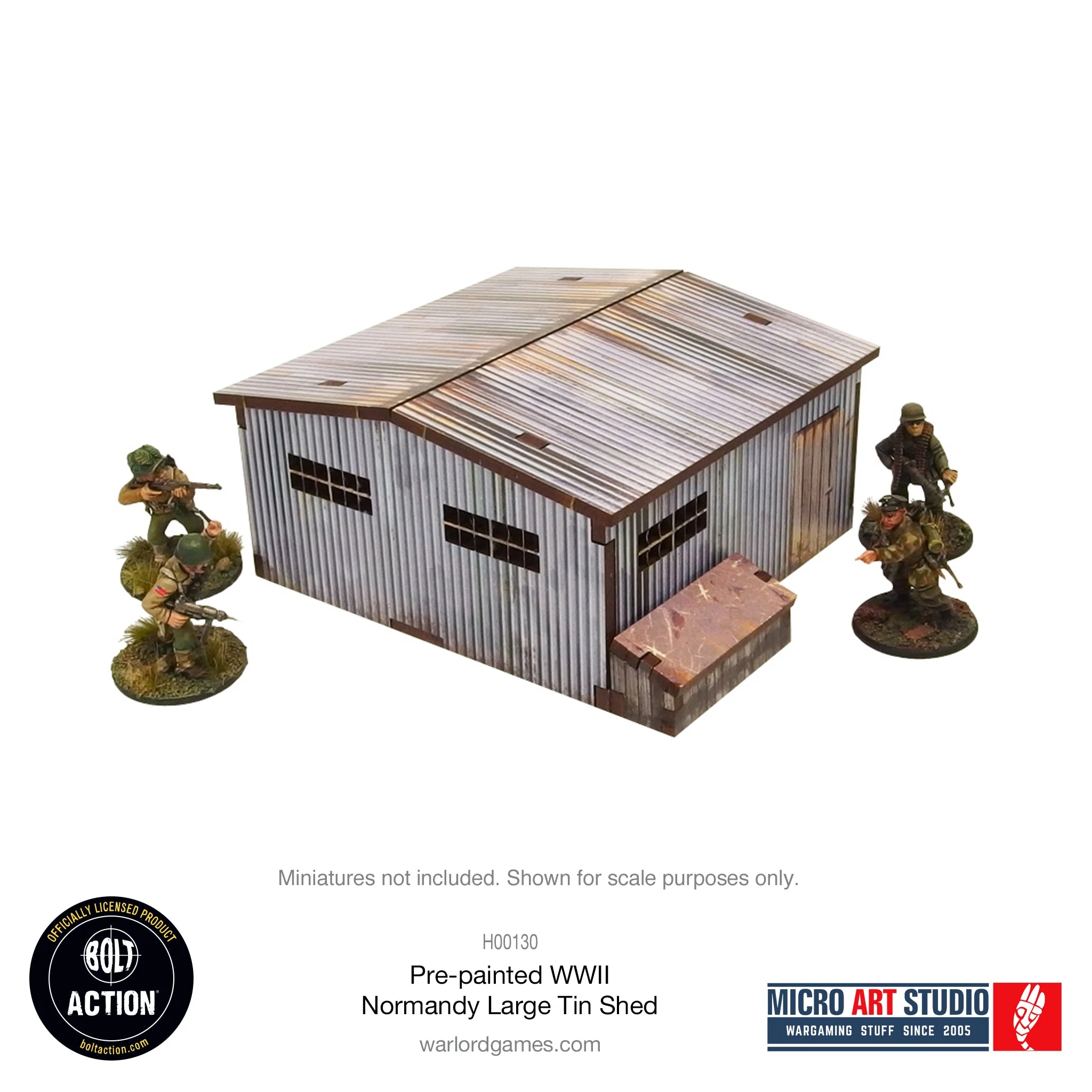 Pre-painted WW2 Normandy Large Tin Shed - Image 2