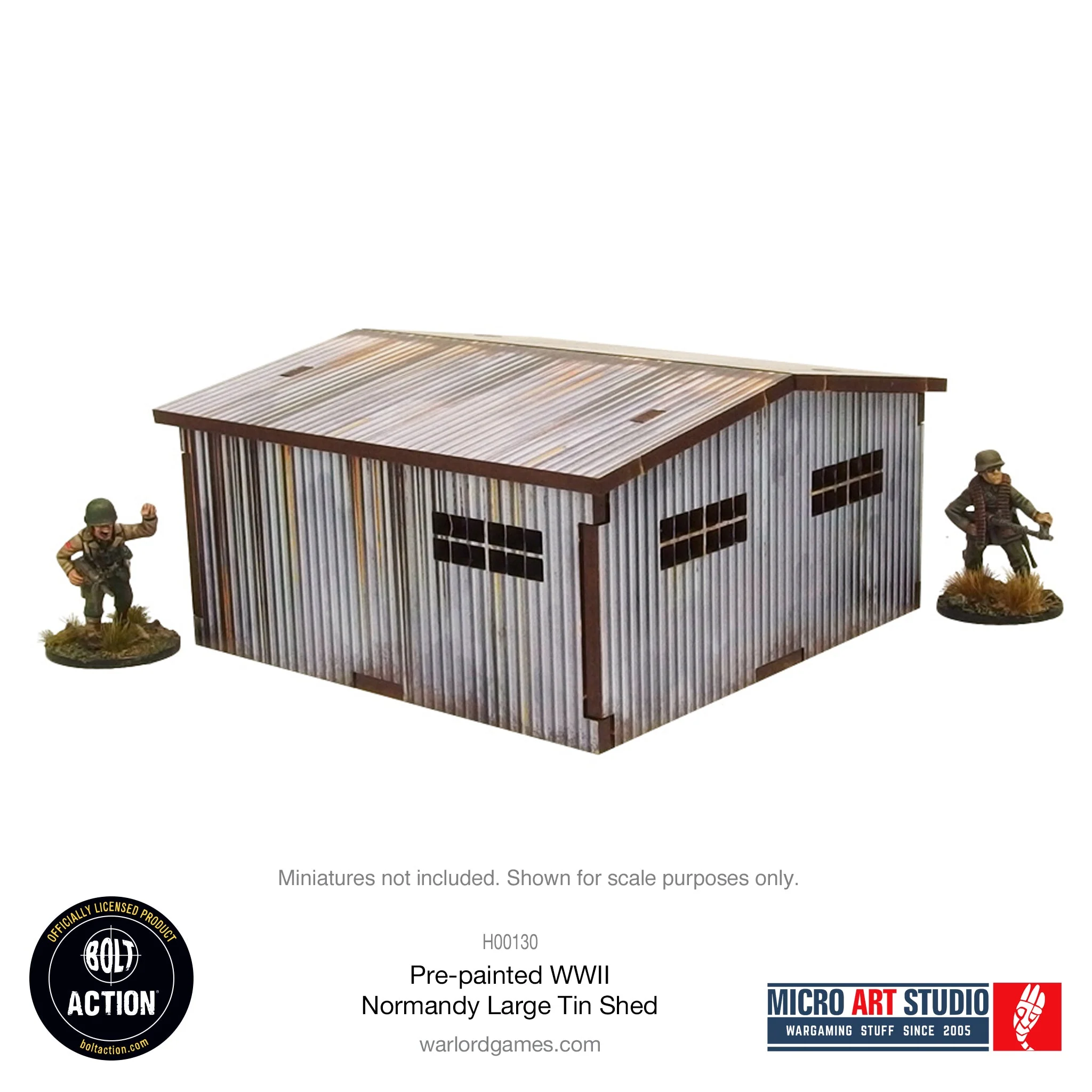 Pre-painted WW2 Normandy Large Tin Shed - Image 3