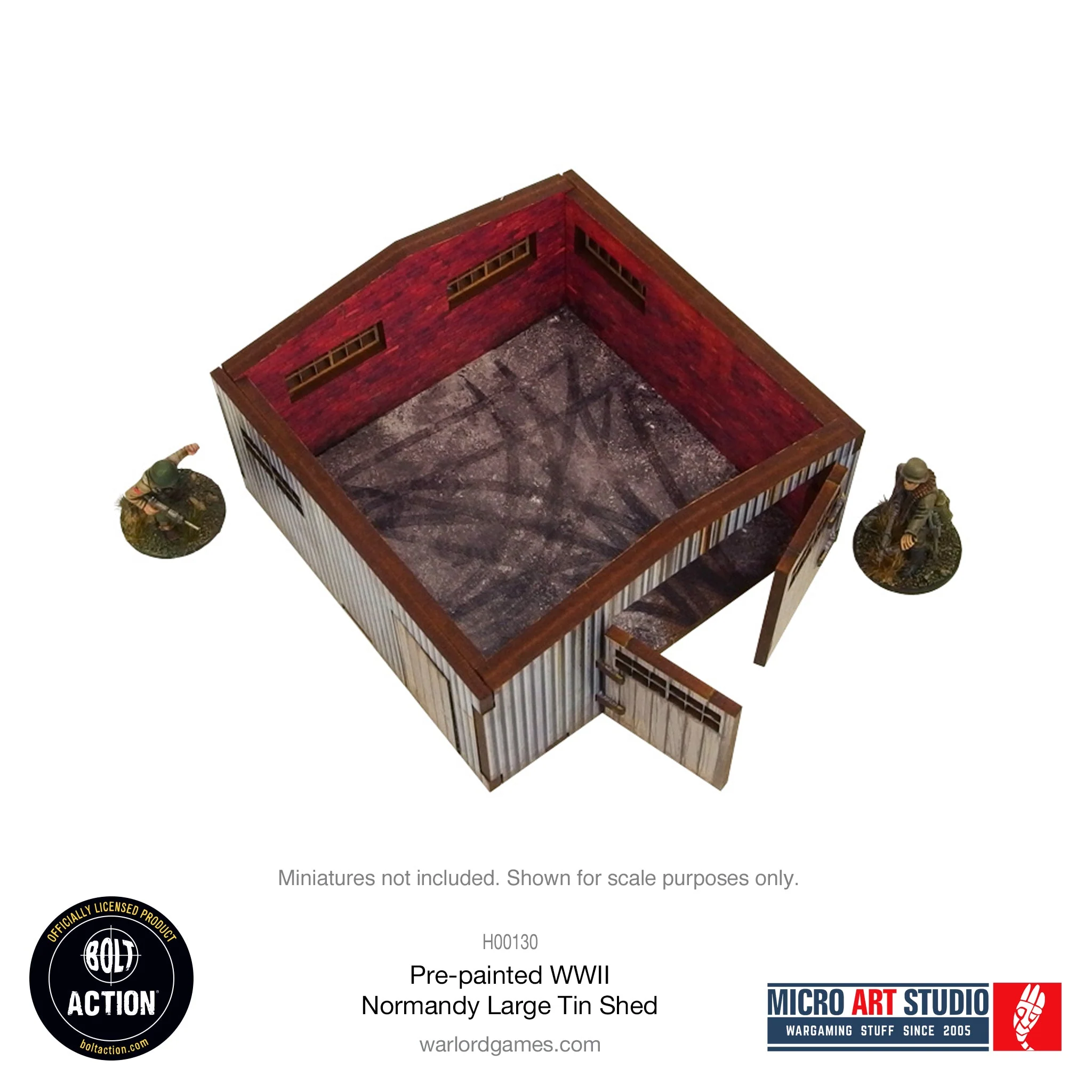 Pre-painted WW2 Normandy Large Tin Shed - Image 5