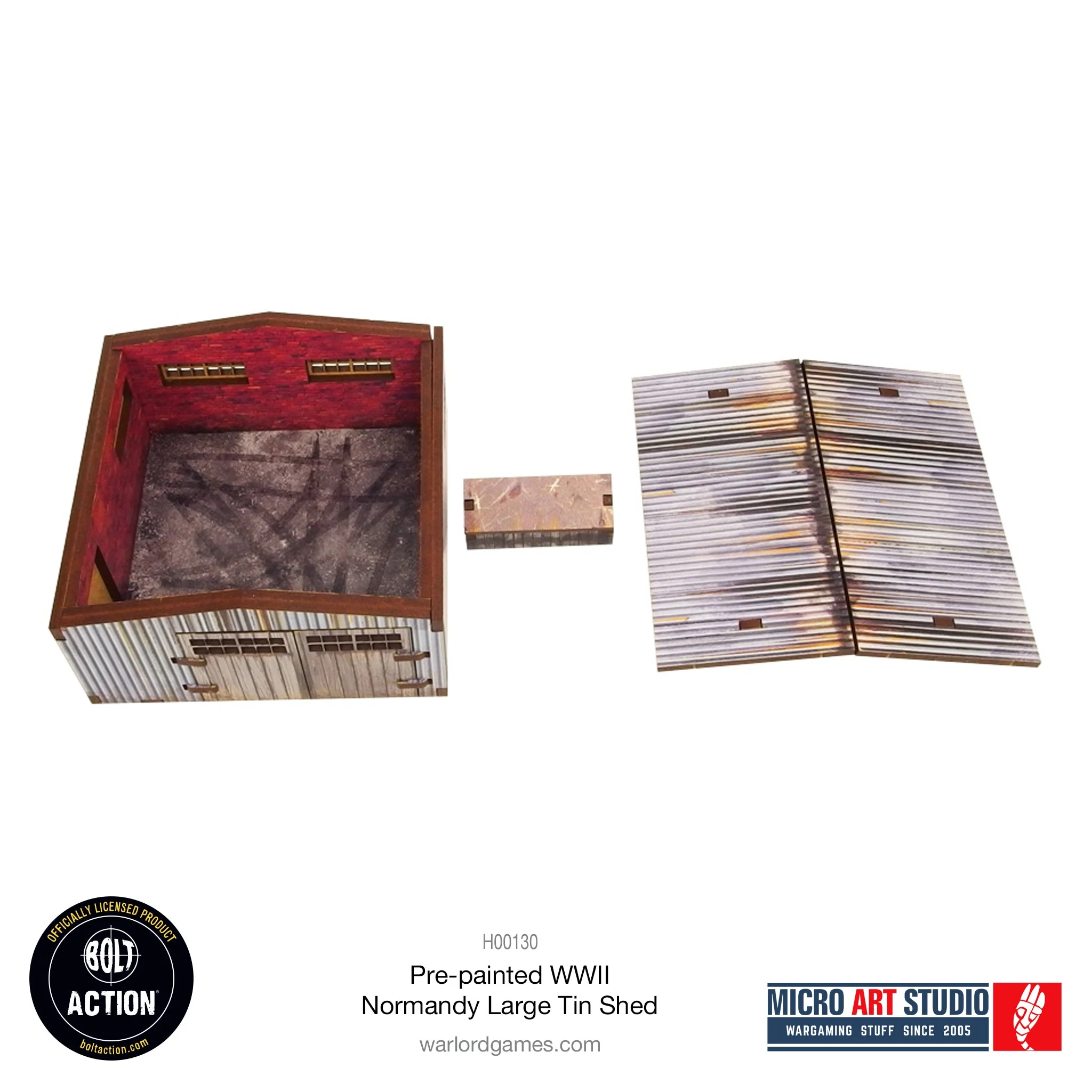 Pre-painted WW2 Normandy Large Tin Shed - Image 6