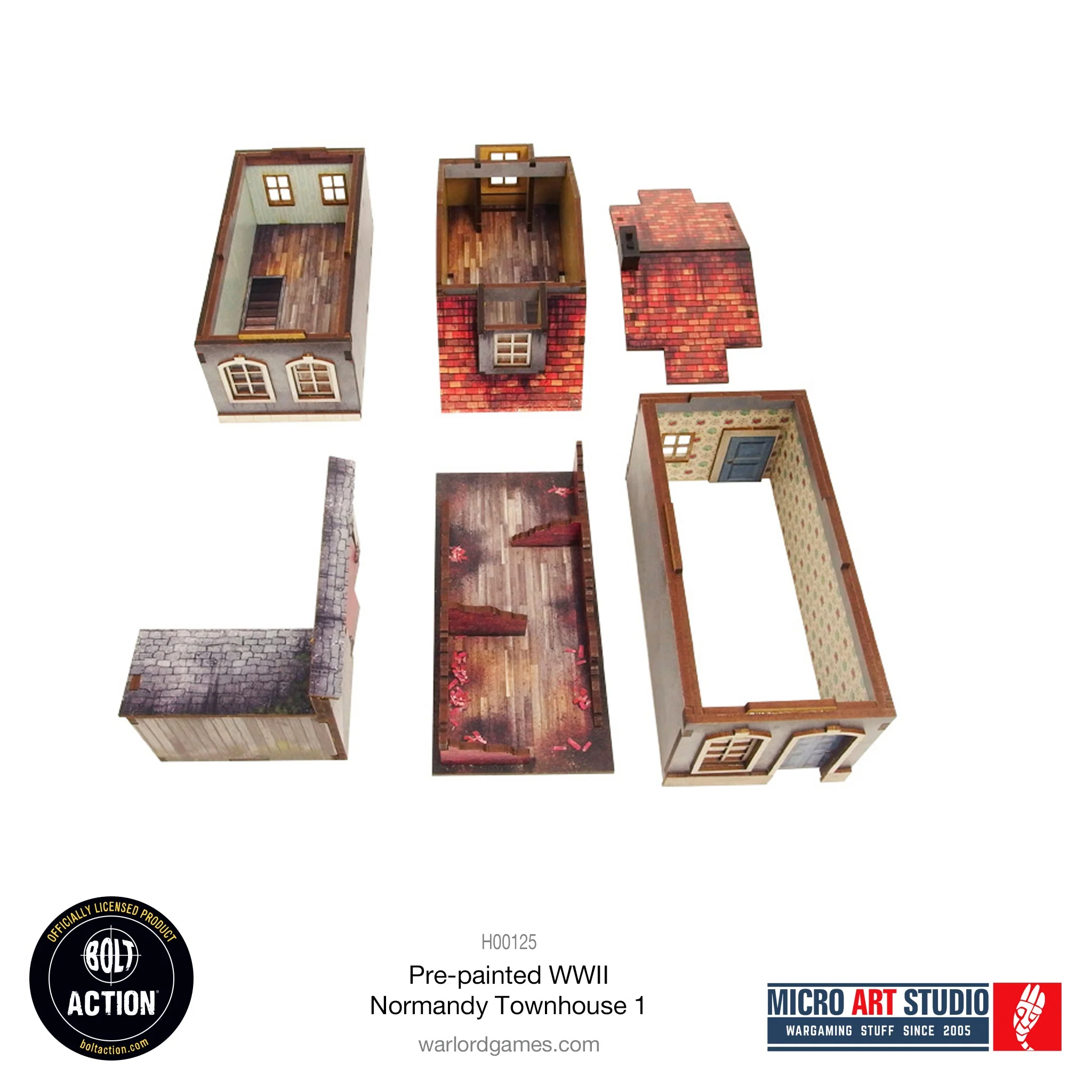 Pre-painted WW2 Normandy Townhouse 1 - Image 9