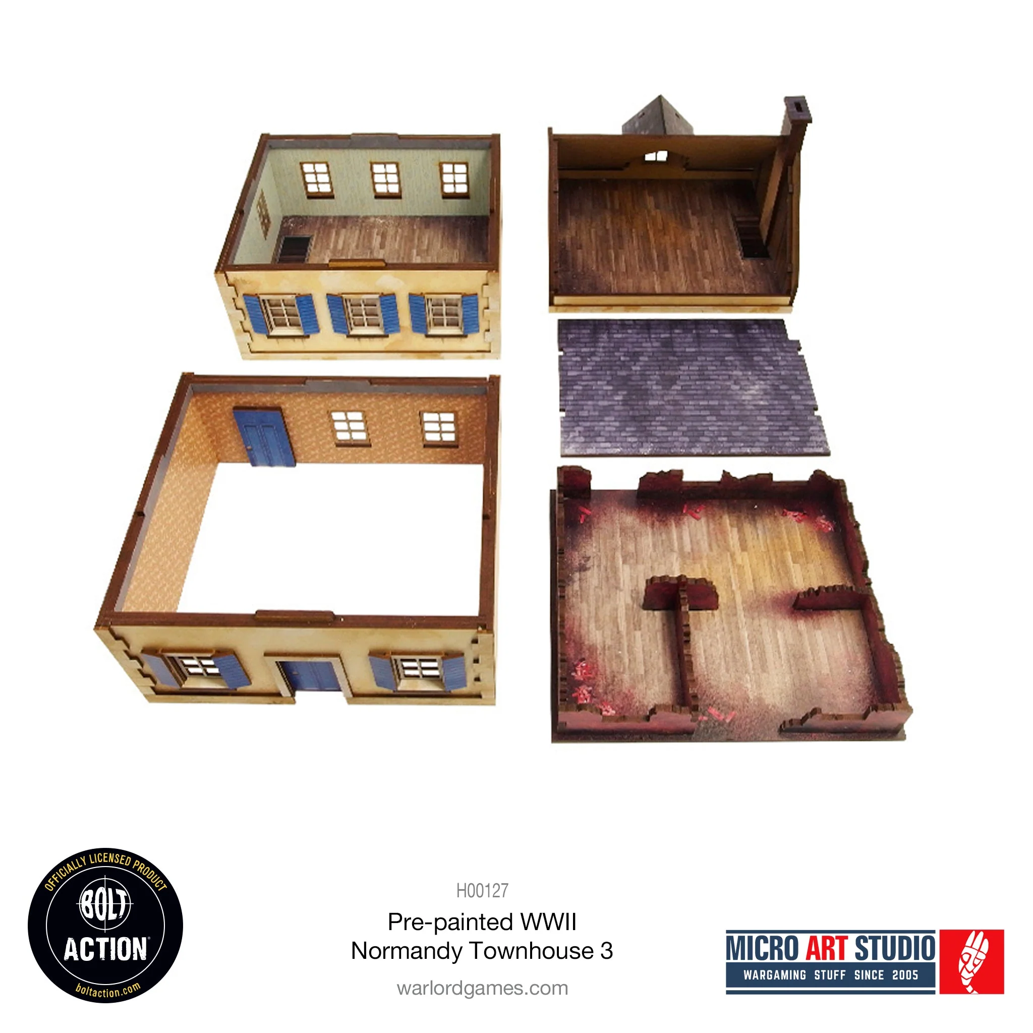 Pre-painted WW2 Normandy Townhouse 3 - Image 9