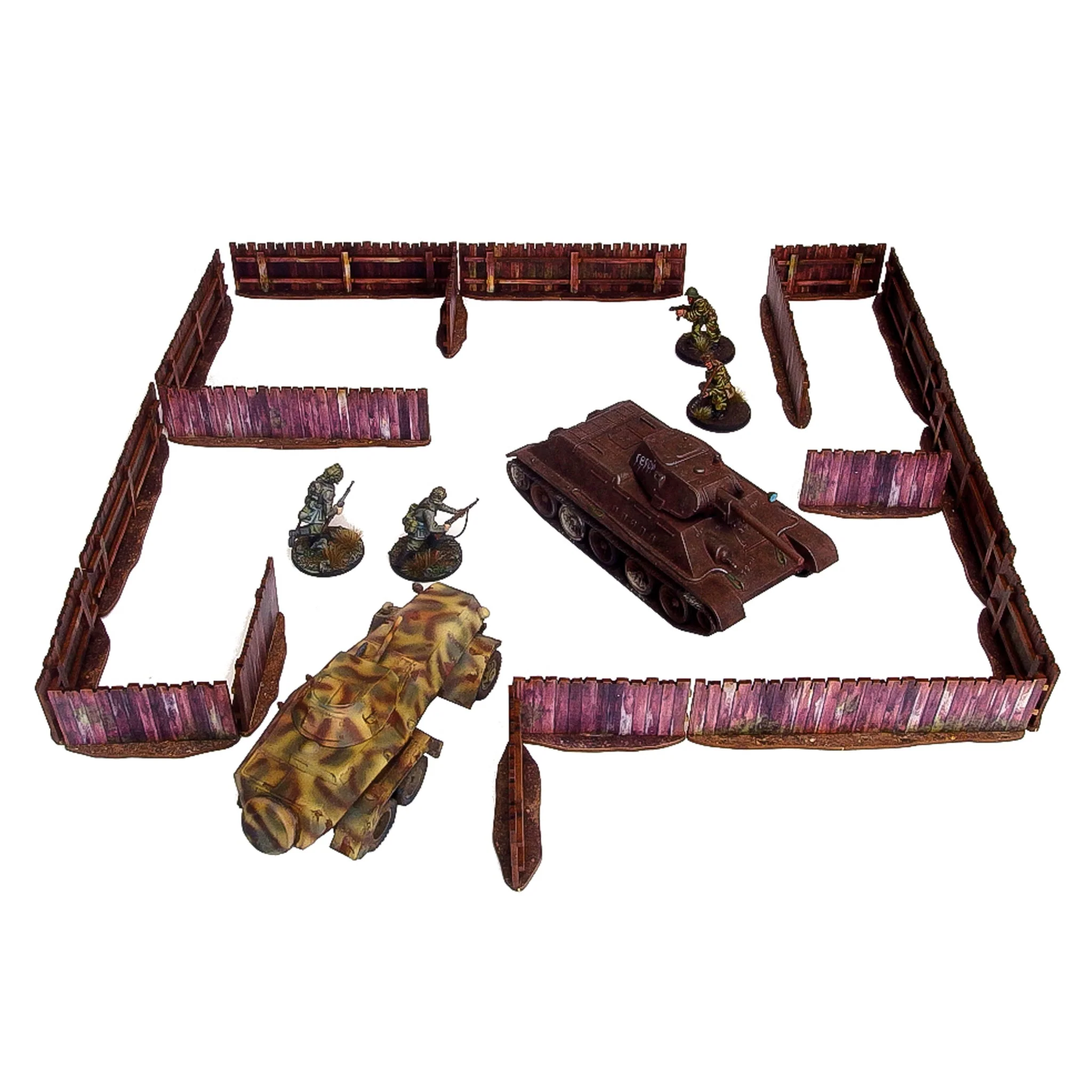 Pre-Painted WW2 Ostfront Village Low Fence - Image 4