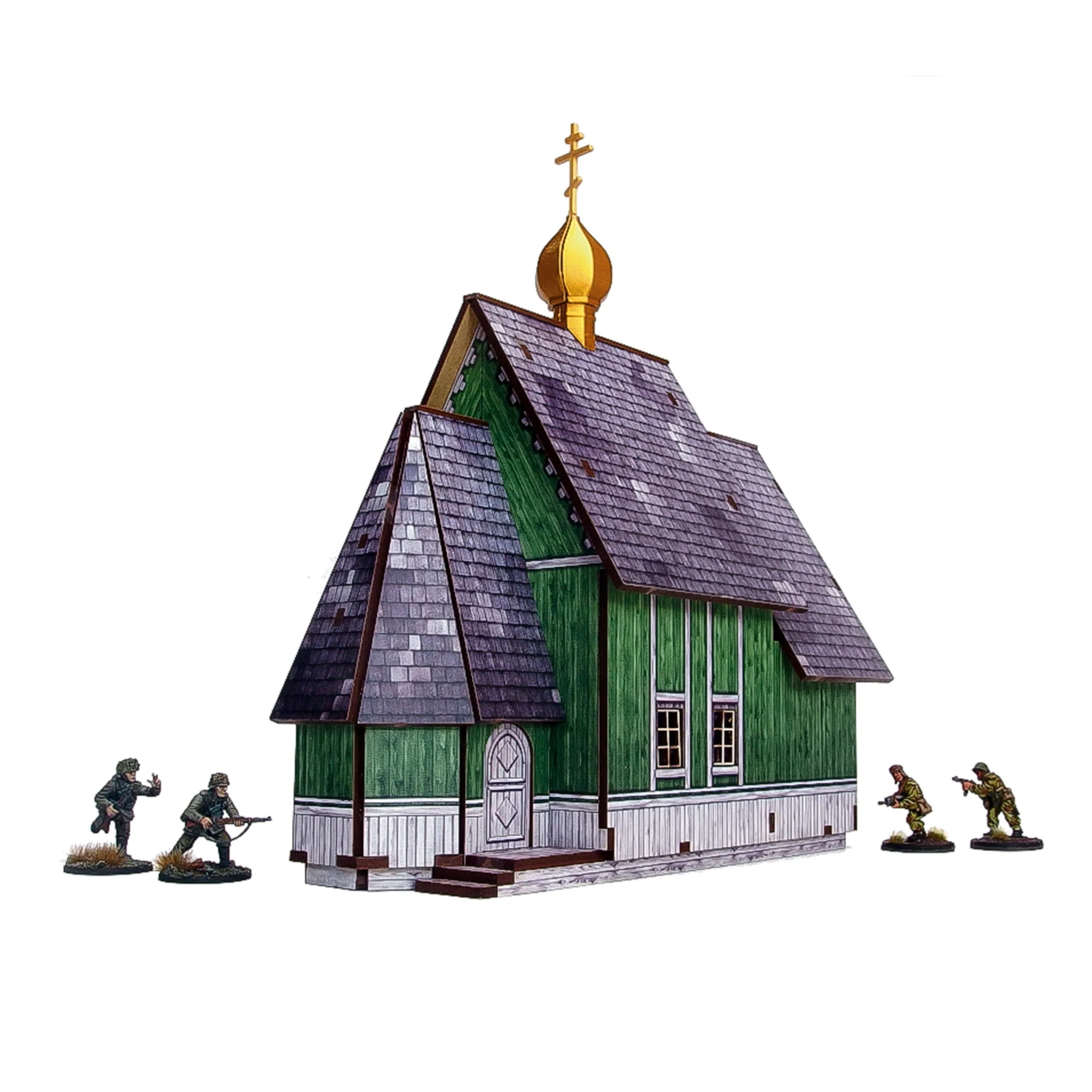 Pre-Painted WW2 Ostfront Village Tserkov