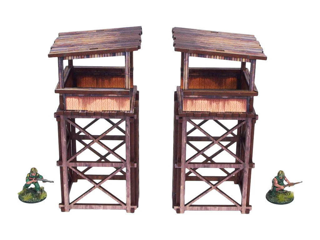 Pre-Painted WW2 Pacific Guard Tower (2) - Image 2