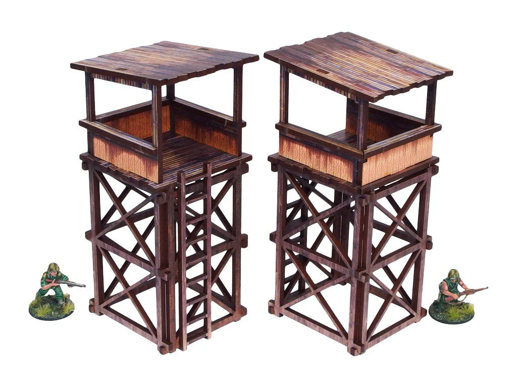Pre-Painted WW2 Pacific Guard Tower (2) - Image 3