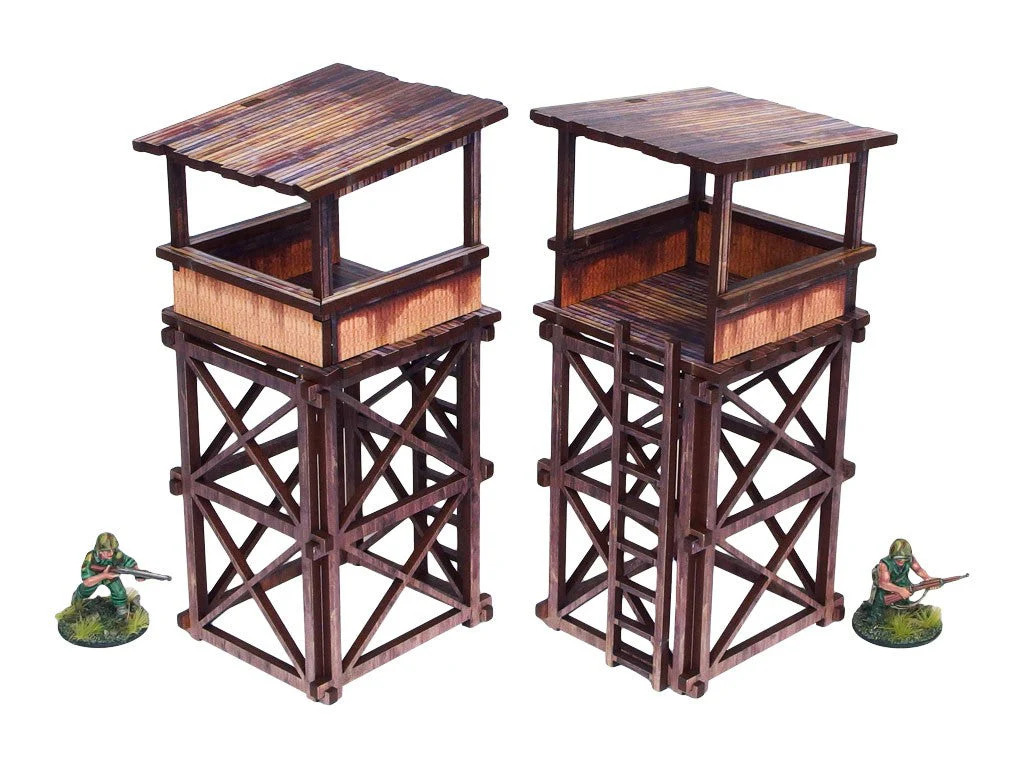 Pre-Painted WW2 Pacific Guard Tower (2) - Image 5